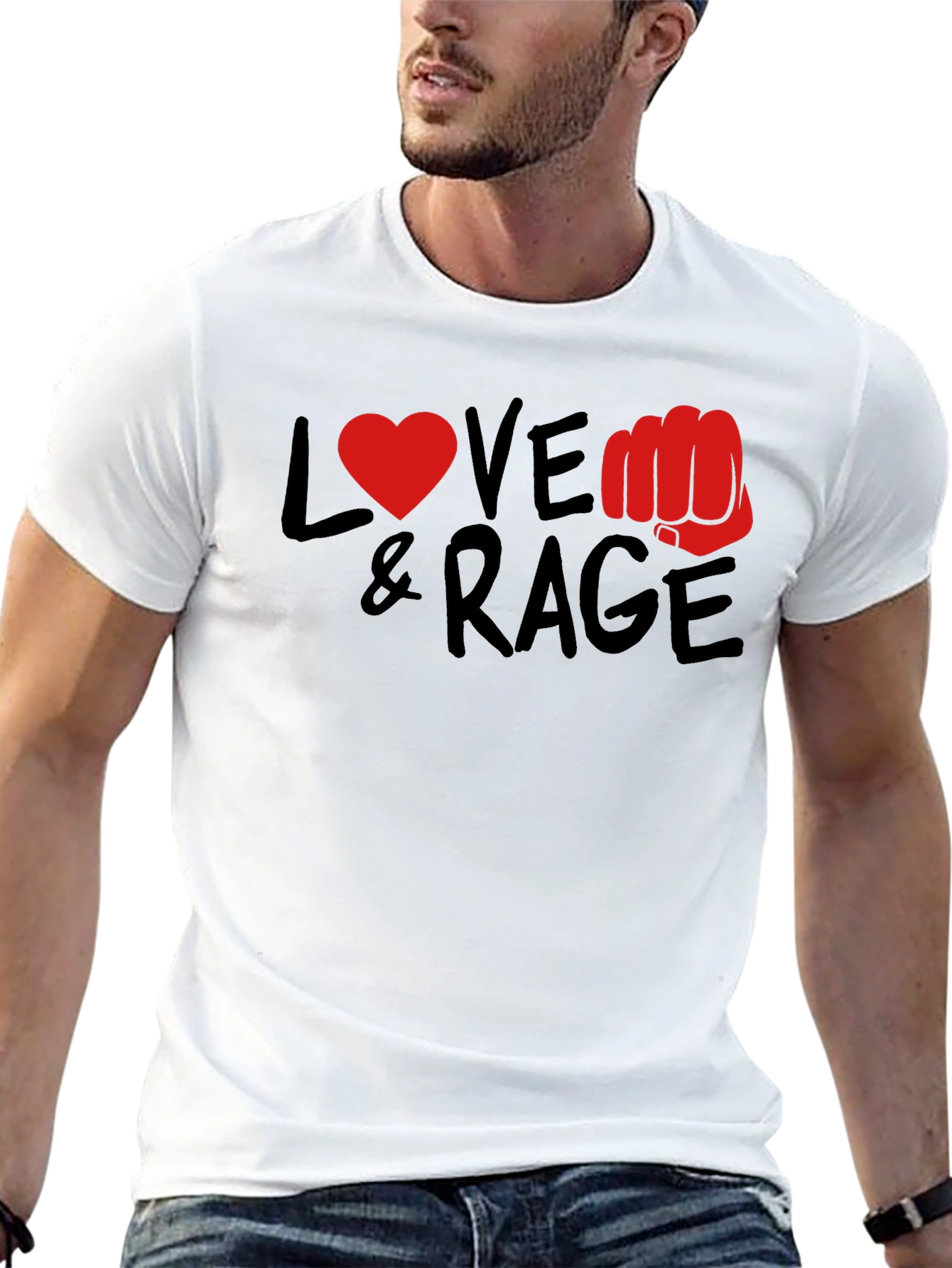 Black Love & Rage Graphic T-Shirt - Black view 13