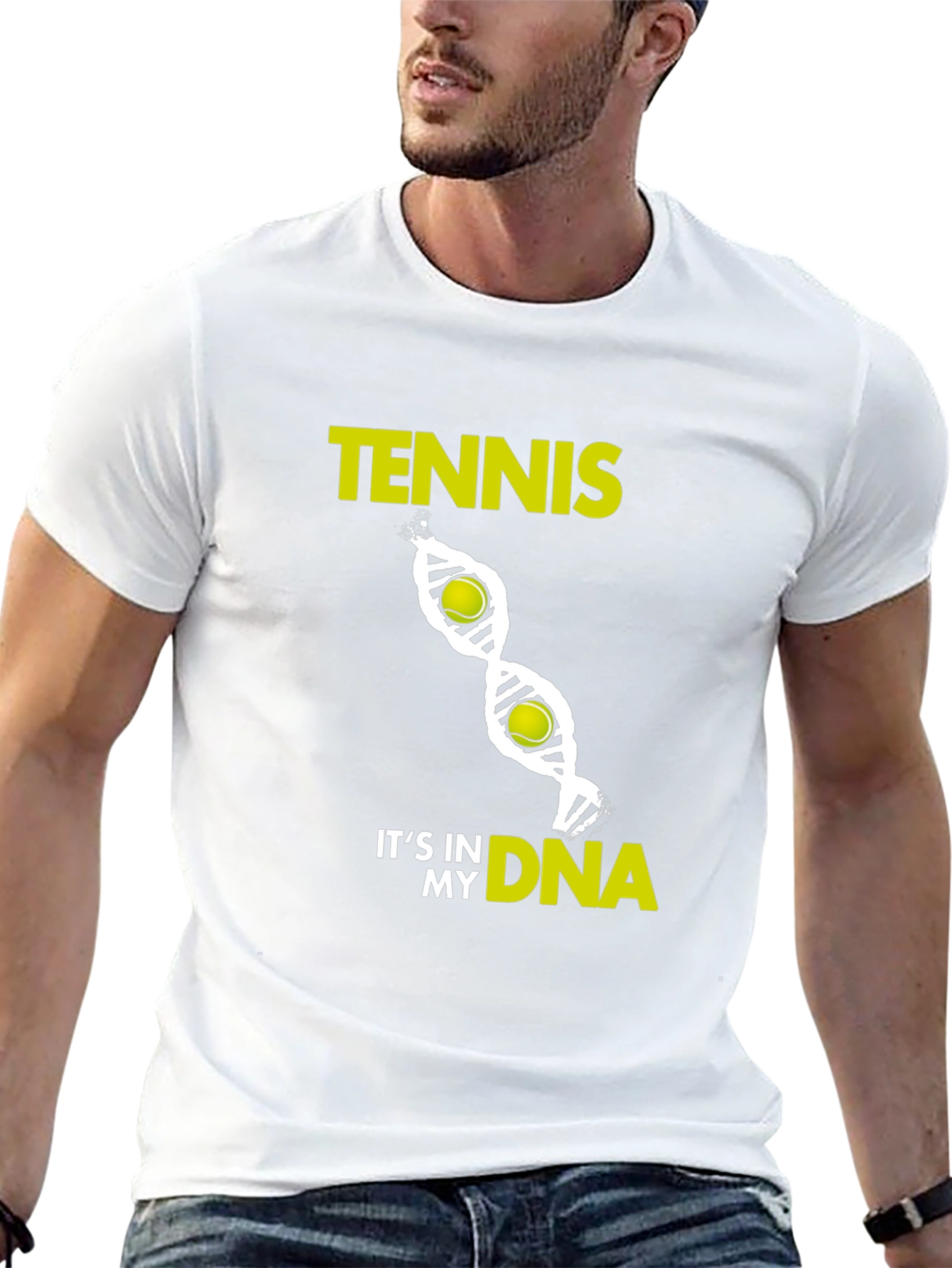 Black Tennis DNA Black T-Shirt - Ace Your Style! view 13