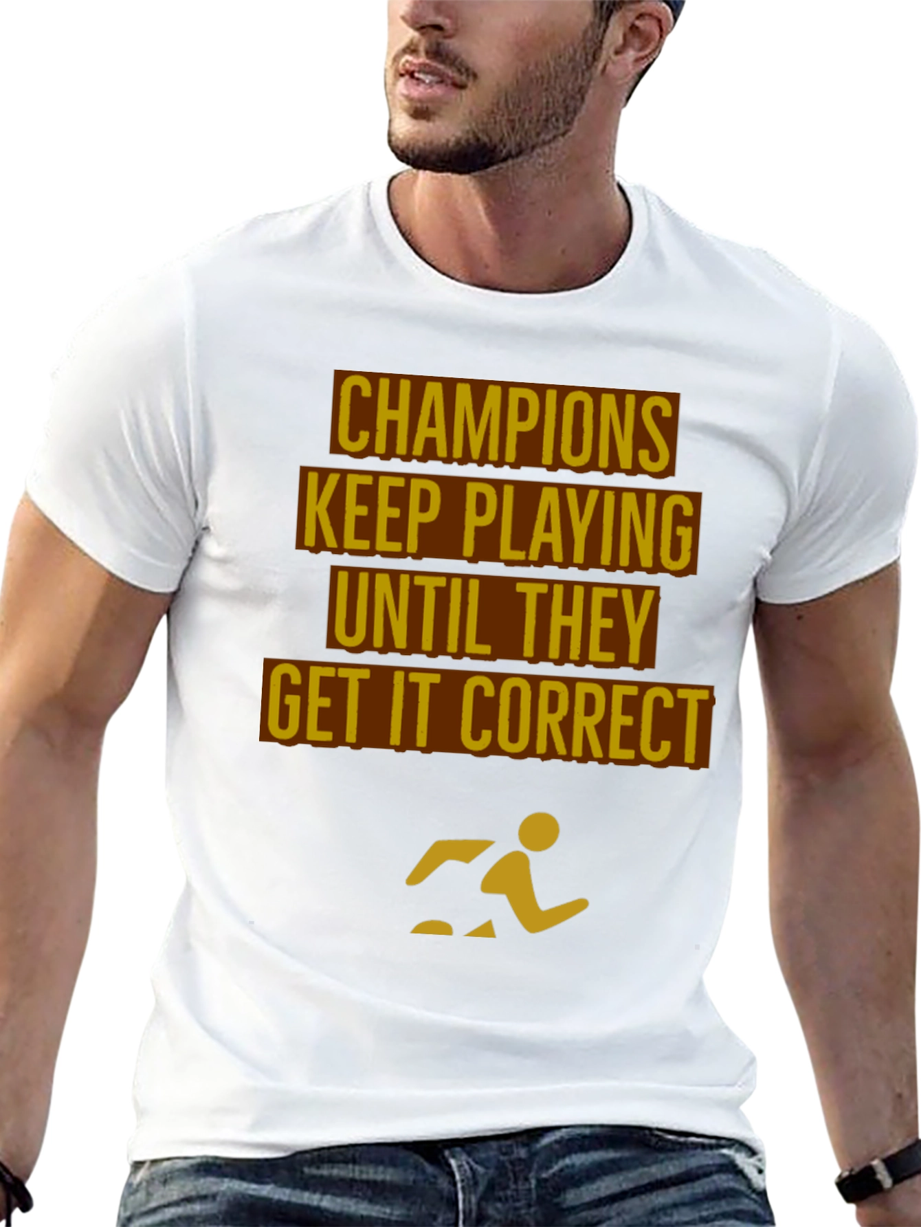 Black Champions Motivational Black T-Shirt view 13