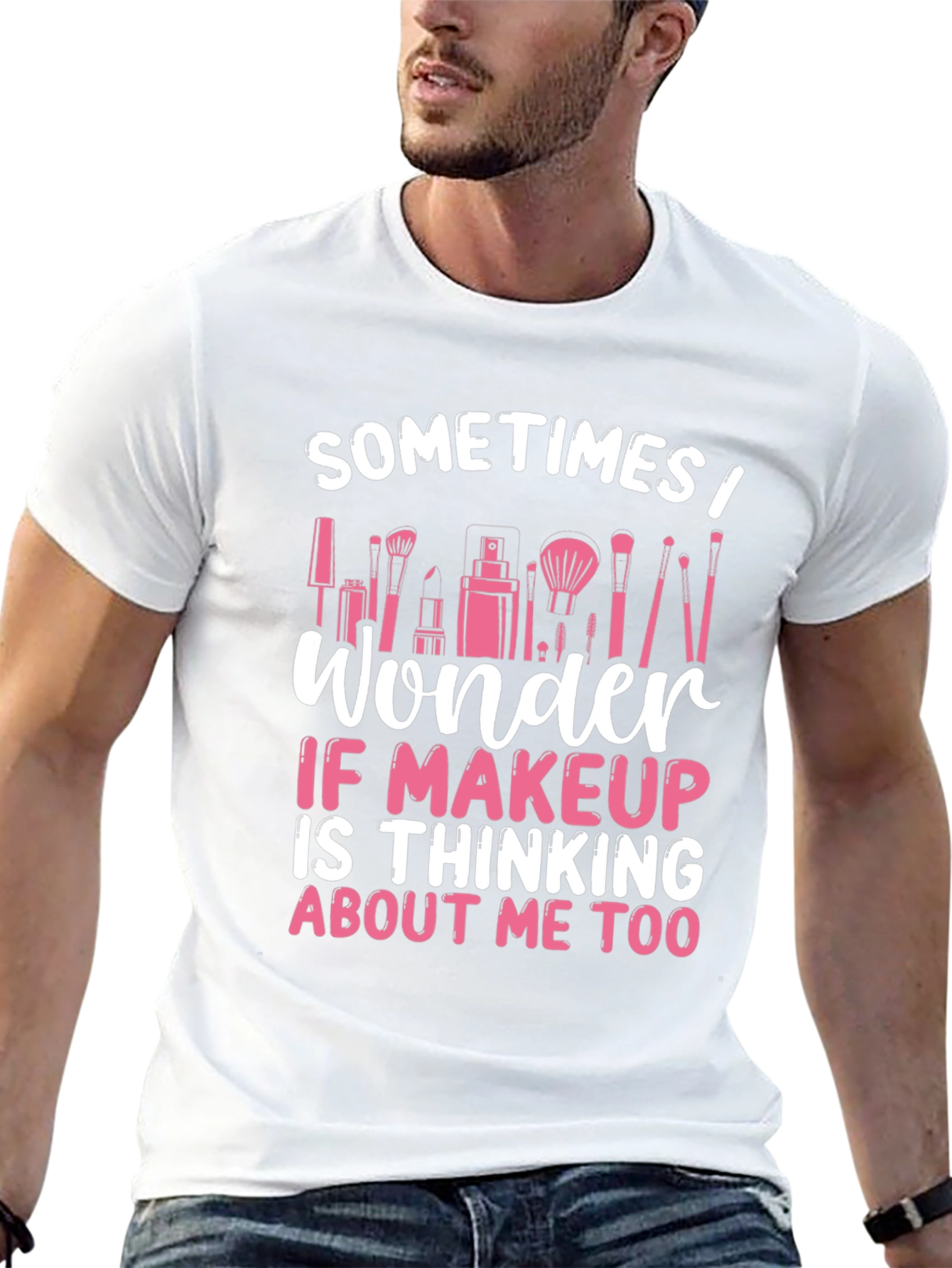 Black Makeup Lover T-Shirt - "Sometimes I Wonder..." view 13