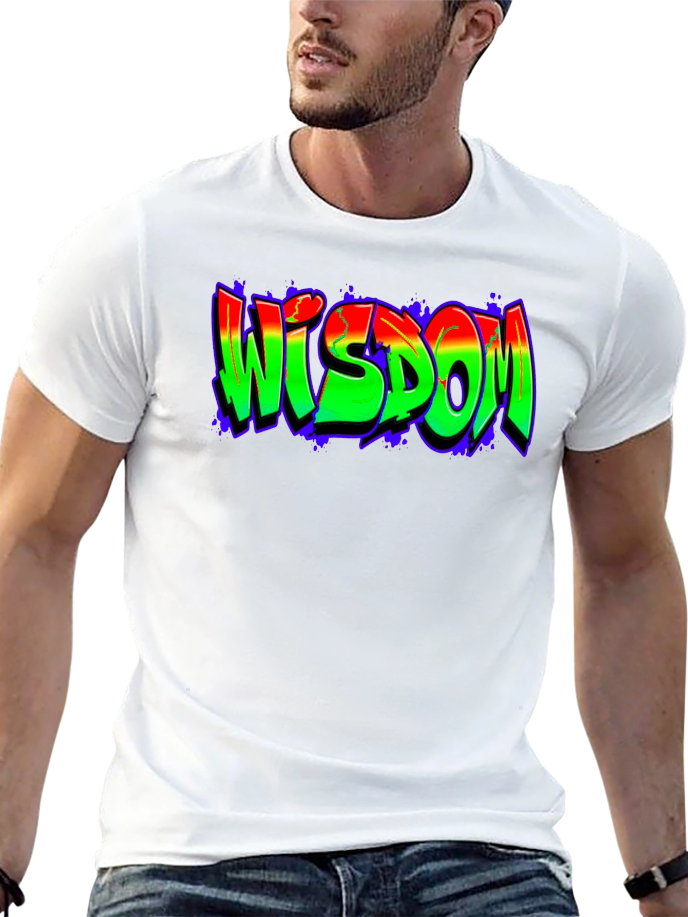 Black Wisdom Graffiti T-Shirt - Urban Streetwear view 13
