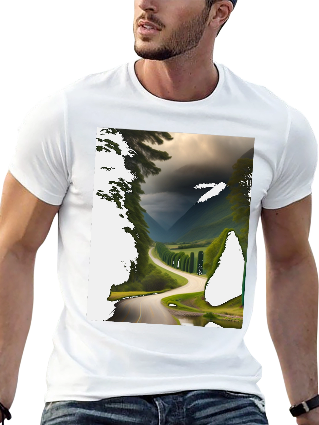 Black Scenic Route Graphic Tee - Black view 13