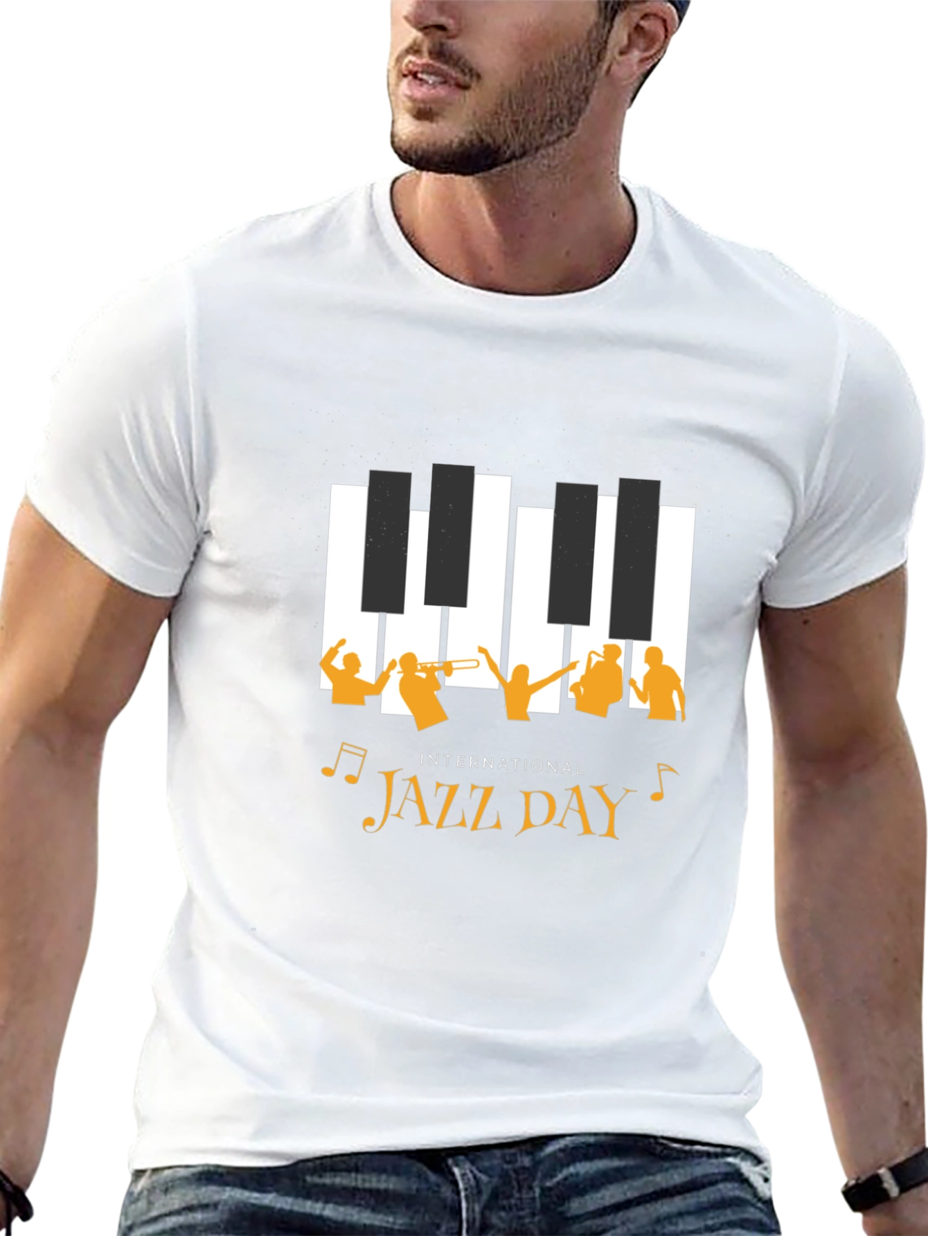 Black International Jazz Day Black T-Shirt view 13