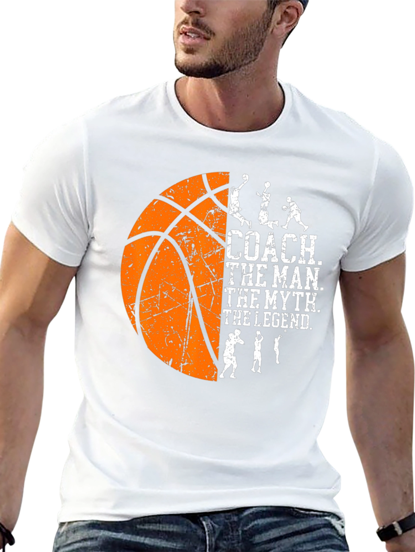Black Basketball Coach Graphic Tee view 13