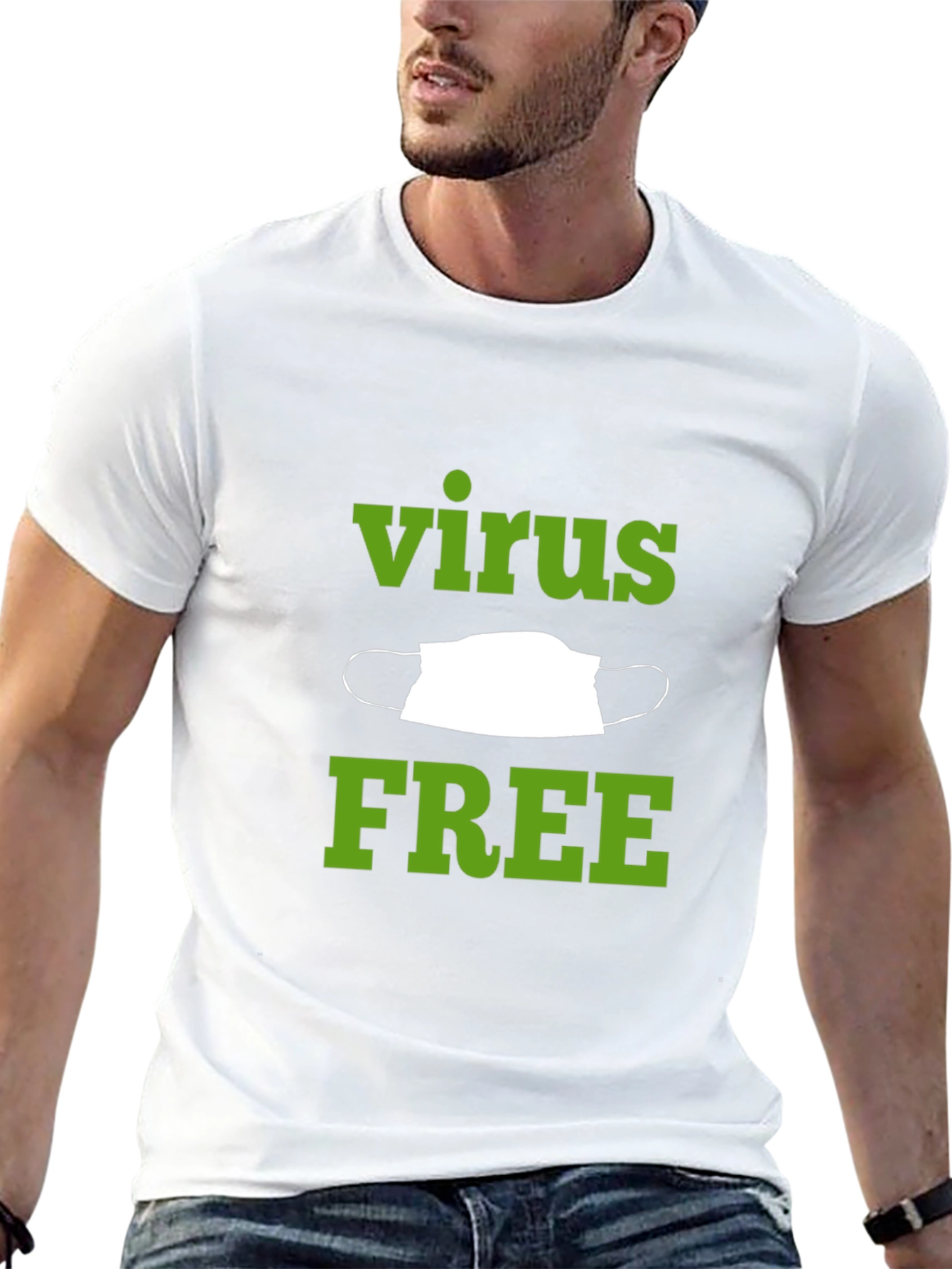 Black Virus Free T-Shirt - Protective Wear view 13