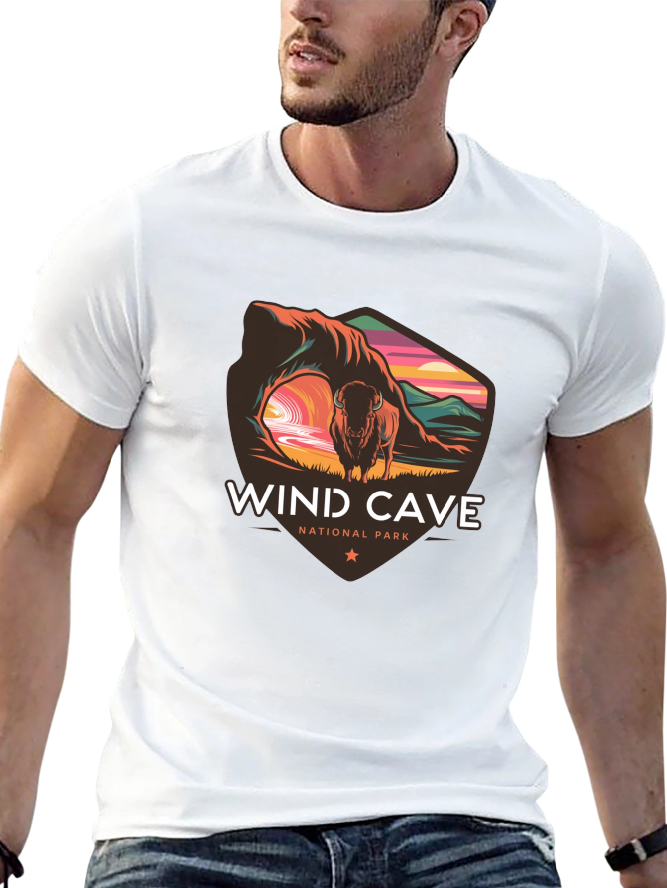 Black Wind Cave National Park Black T-Shirt view 13