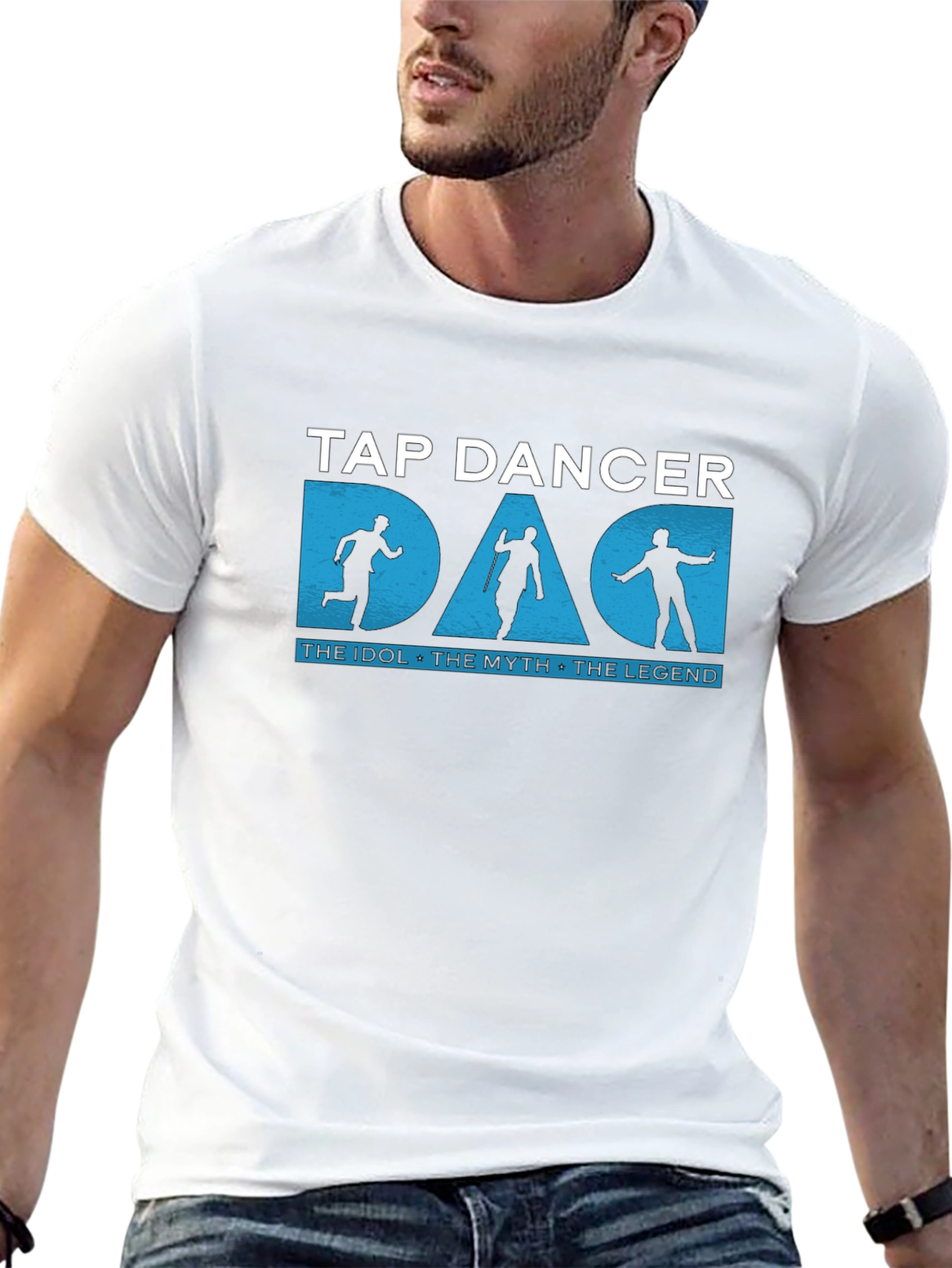 Black Tap Dancer Dad T-Shirt: The Idol, The Myth, The Legend view 13