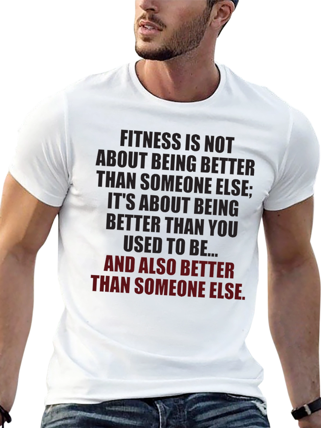 Black Fitness Motivation T-Shirt - Be Better Than You Were view 13