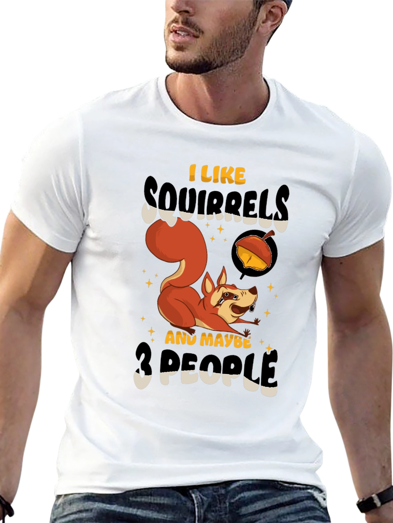 Black Squirrel Lover Graphic T-Shirt view 13