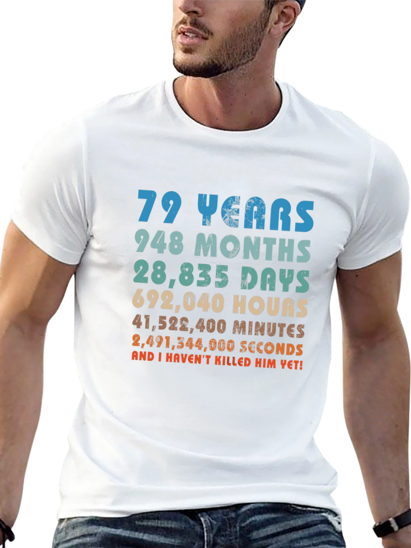 Black Funny 79th Birthday T-Shirt - Still Alive! view 13