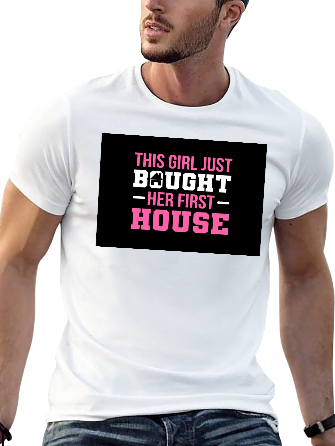 Black New Homeowner T-Shirt: This Girl Bought a House! view 13