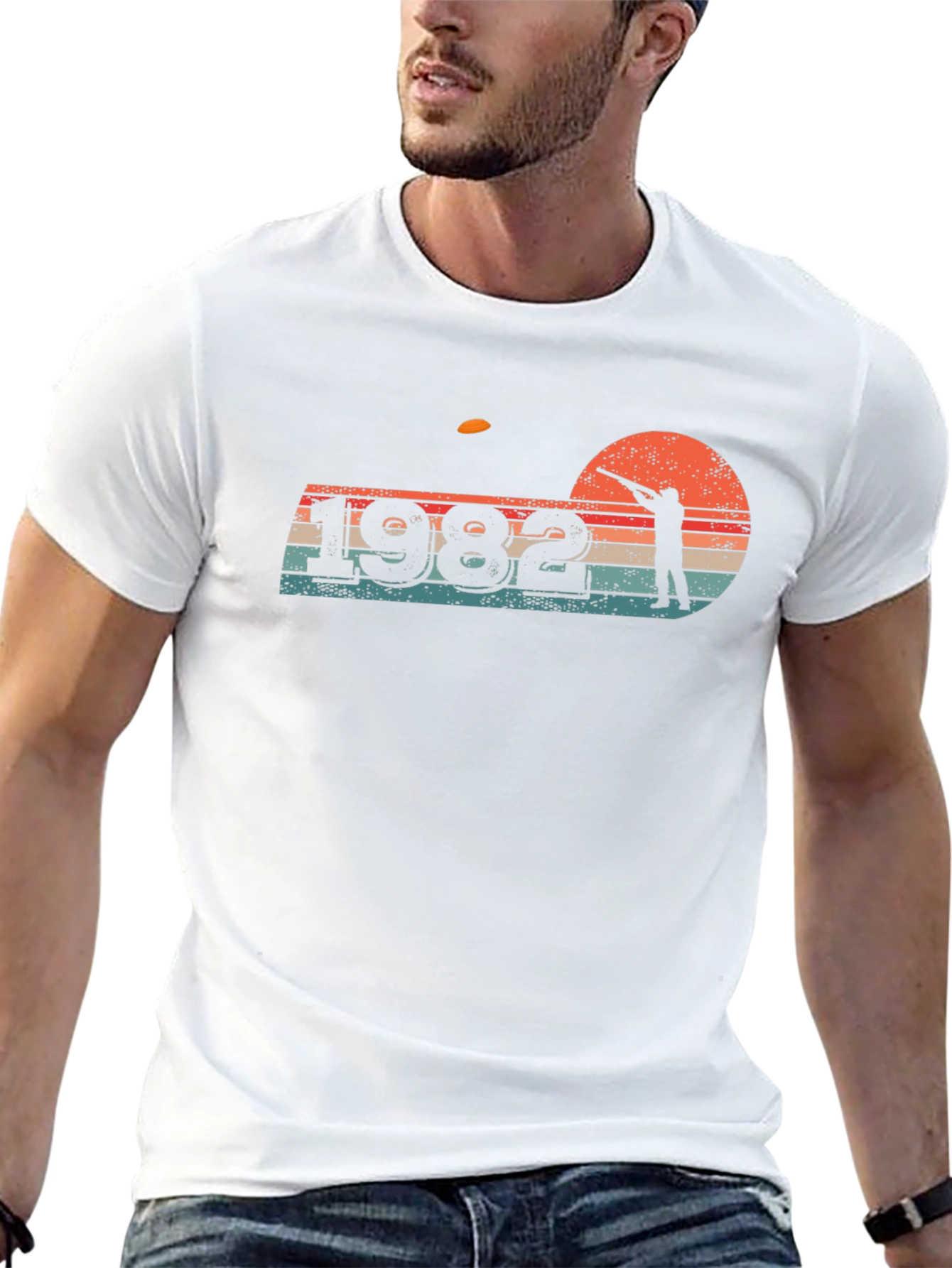 Black Vintage 1982 Clay Shooting T-Shirt view 13