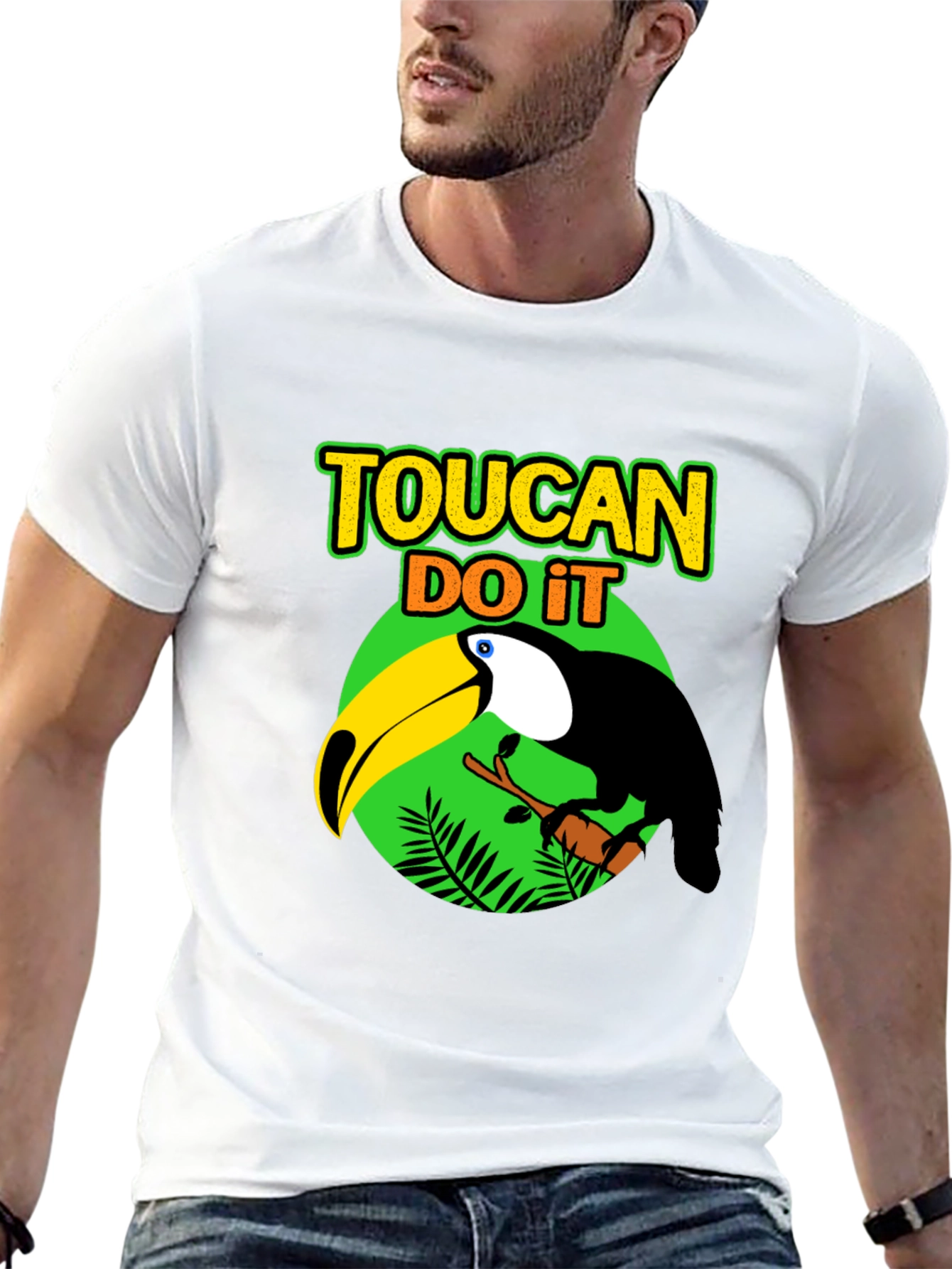 Black Toucan Do It Graphic T-Shirt - Tropical Bird Tee view 13