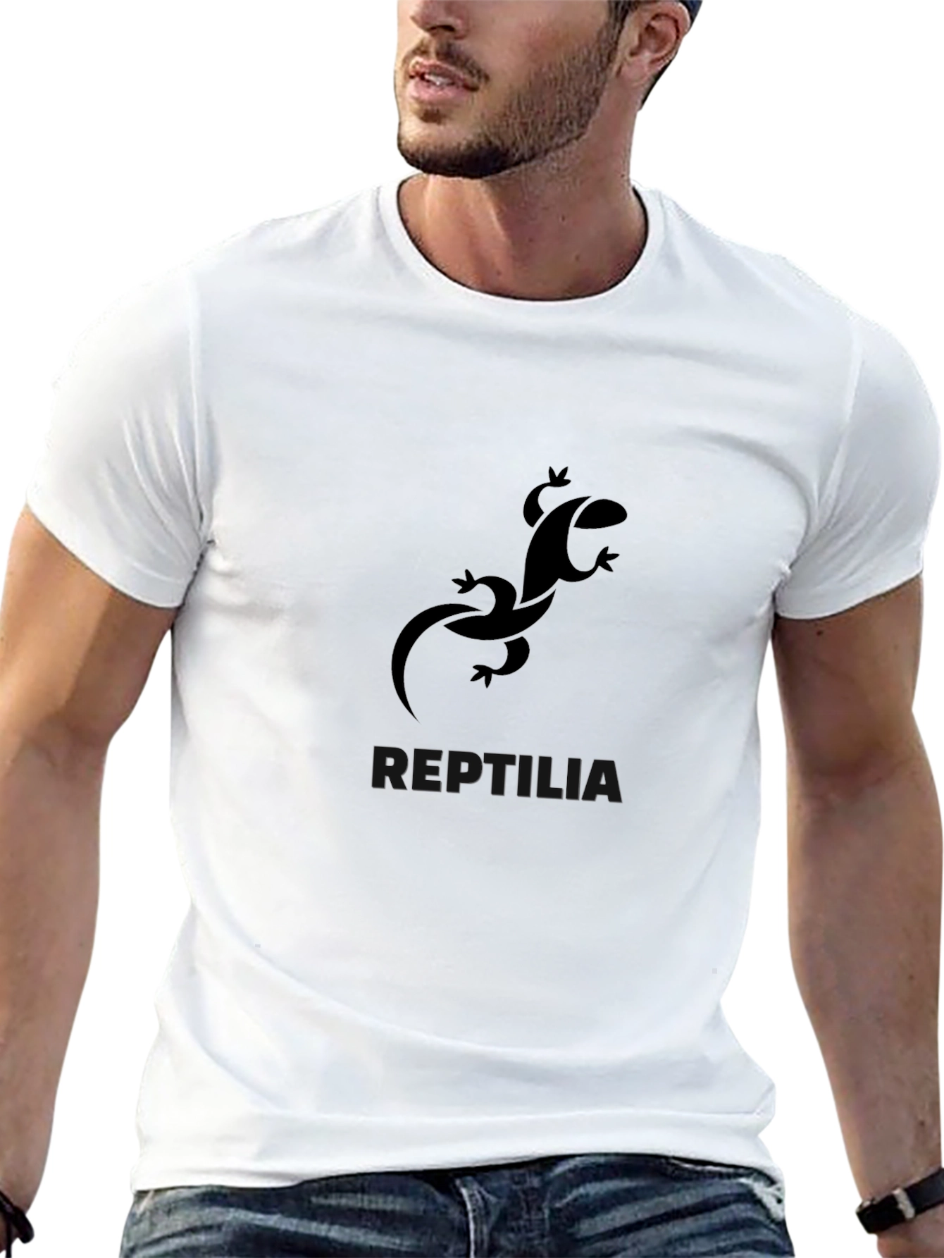 Black Reptilia Lizard Graphic T-Shirt view 13