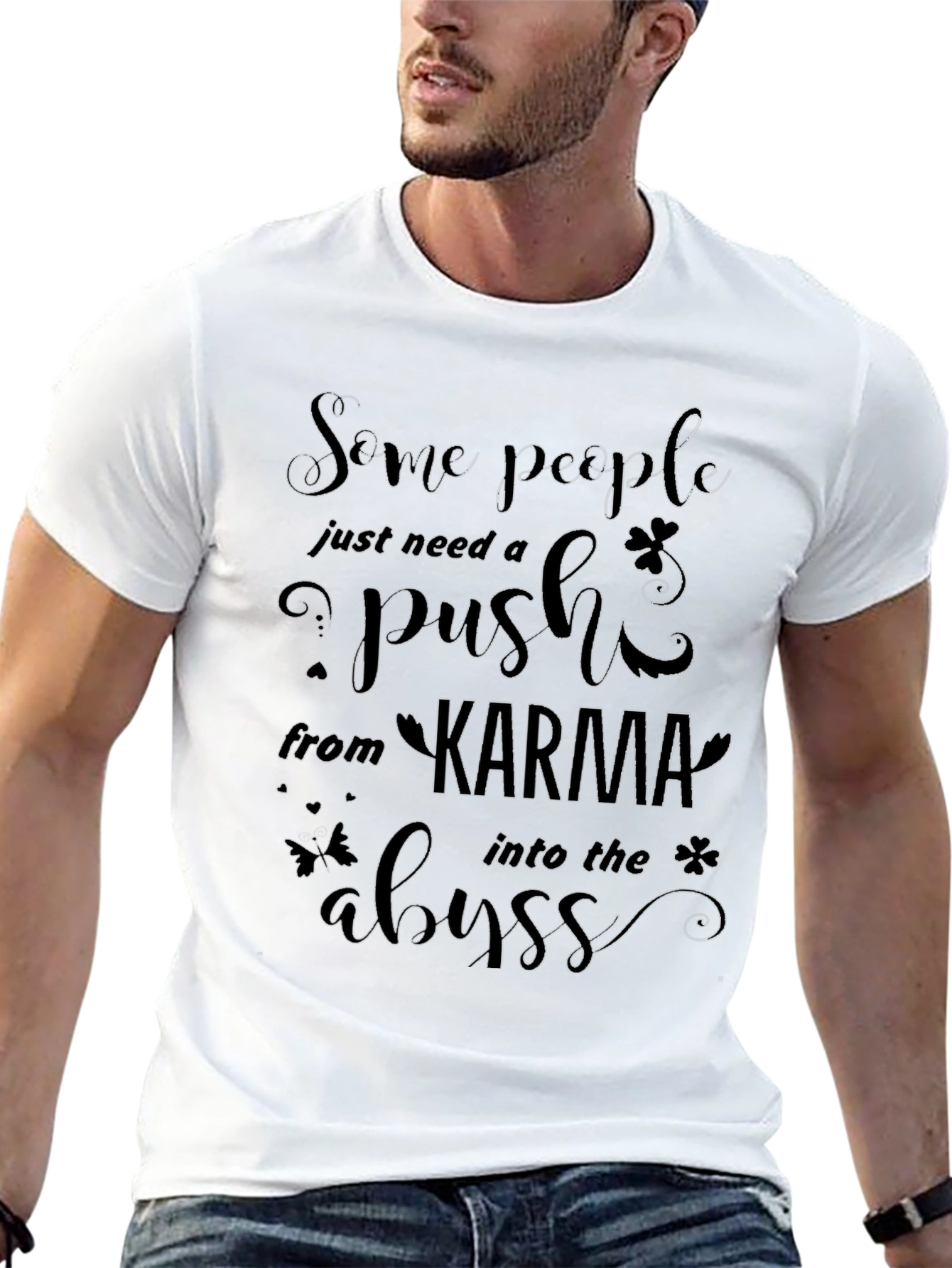 Black Karma Abyss Graphic T-Shirt - Funny Sarcastic Tee view 13
