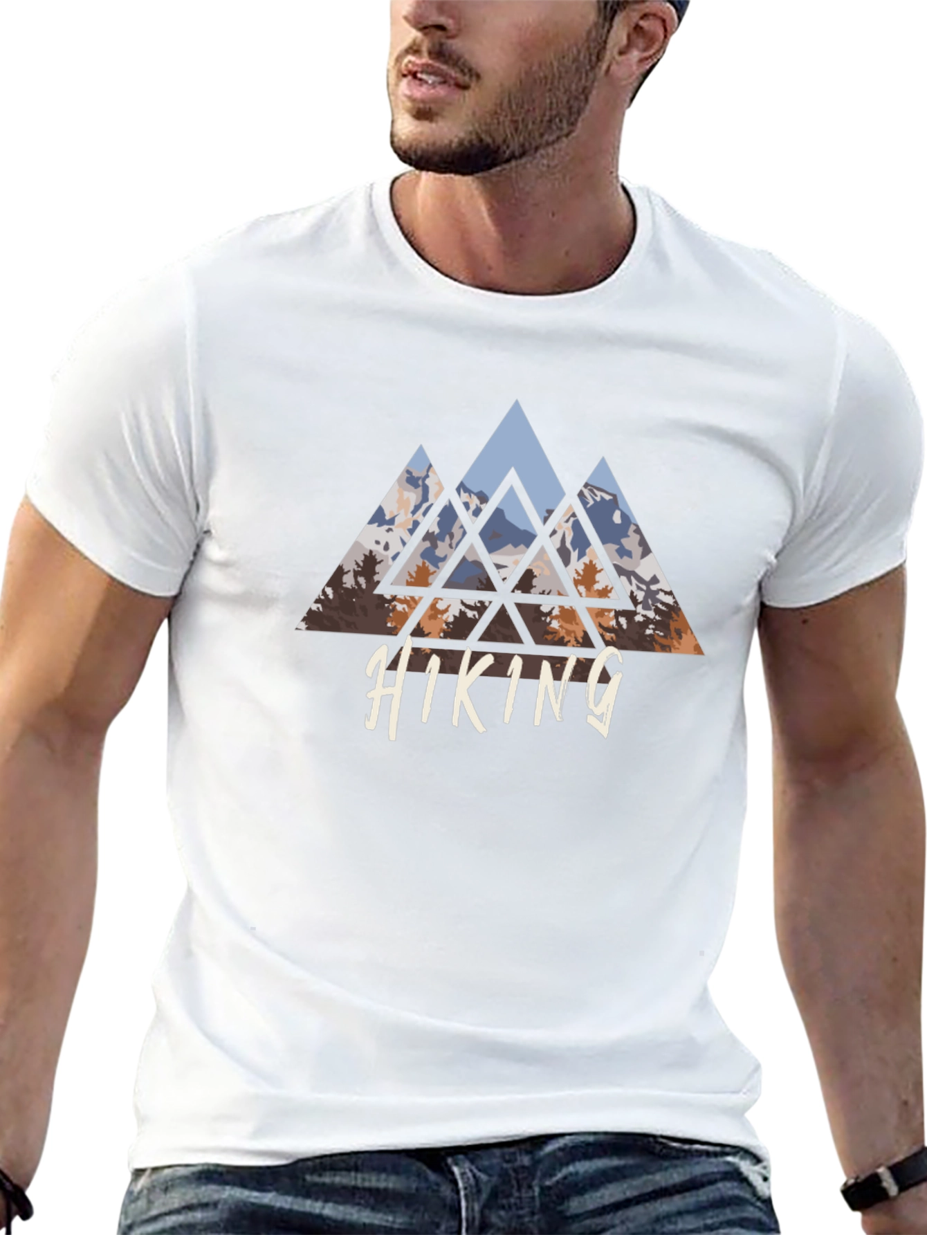 Black Hiking Mountain Graphic Tee - Black view 13