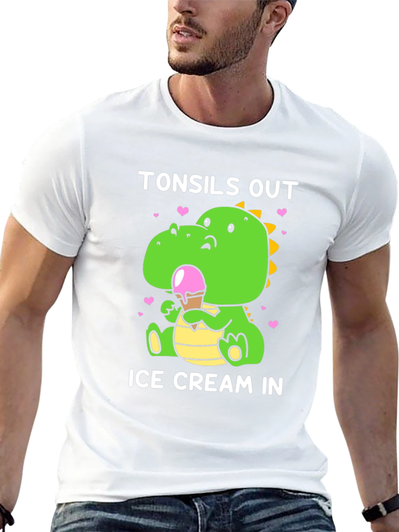 Black Tonsils Out Ice Cream In Dinosaur T-Shirt view 13