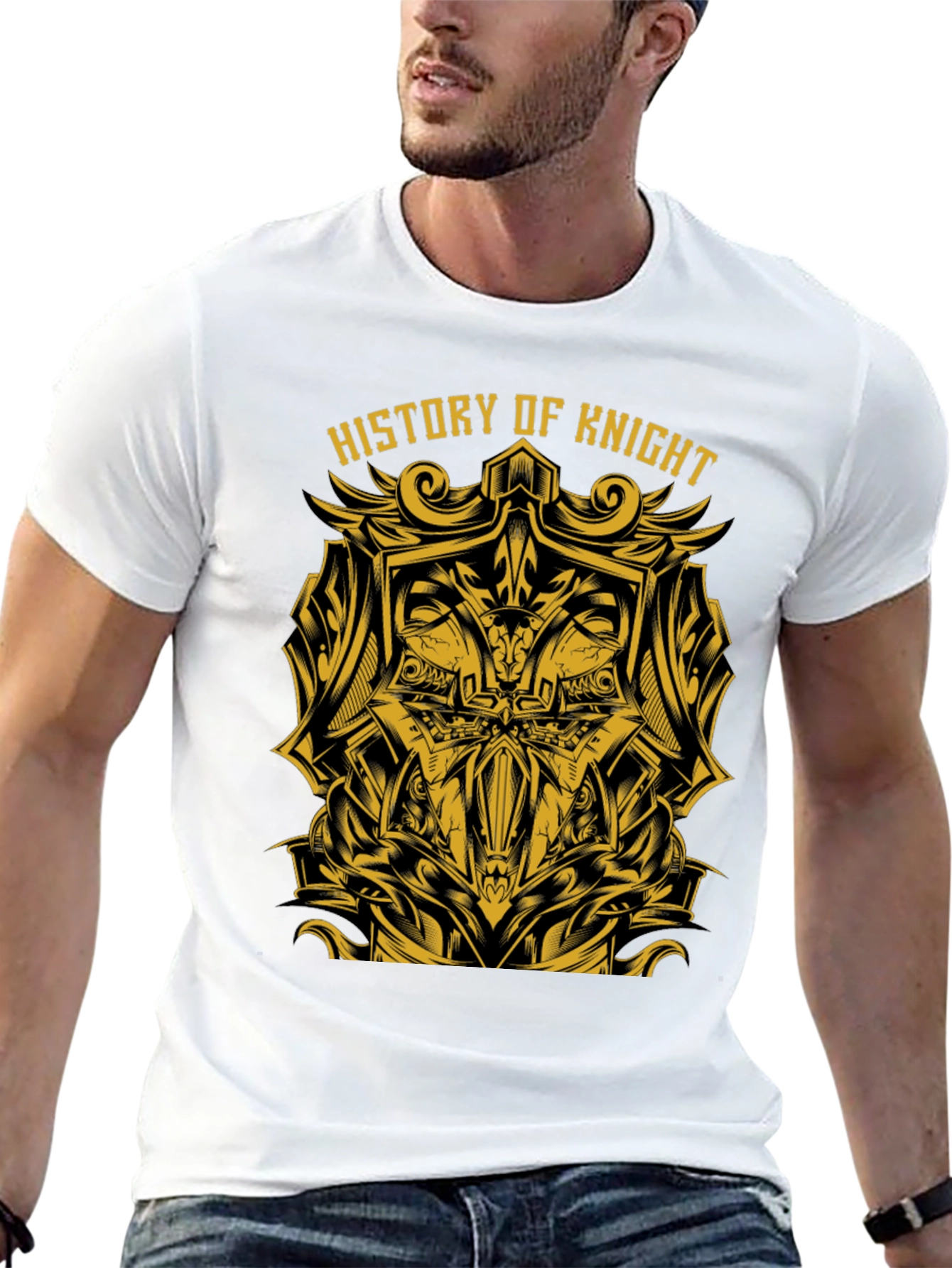 Black History of Knight Graphic Tee - Black view 13