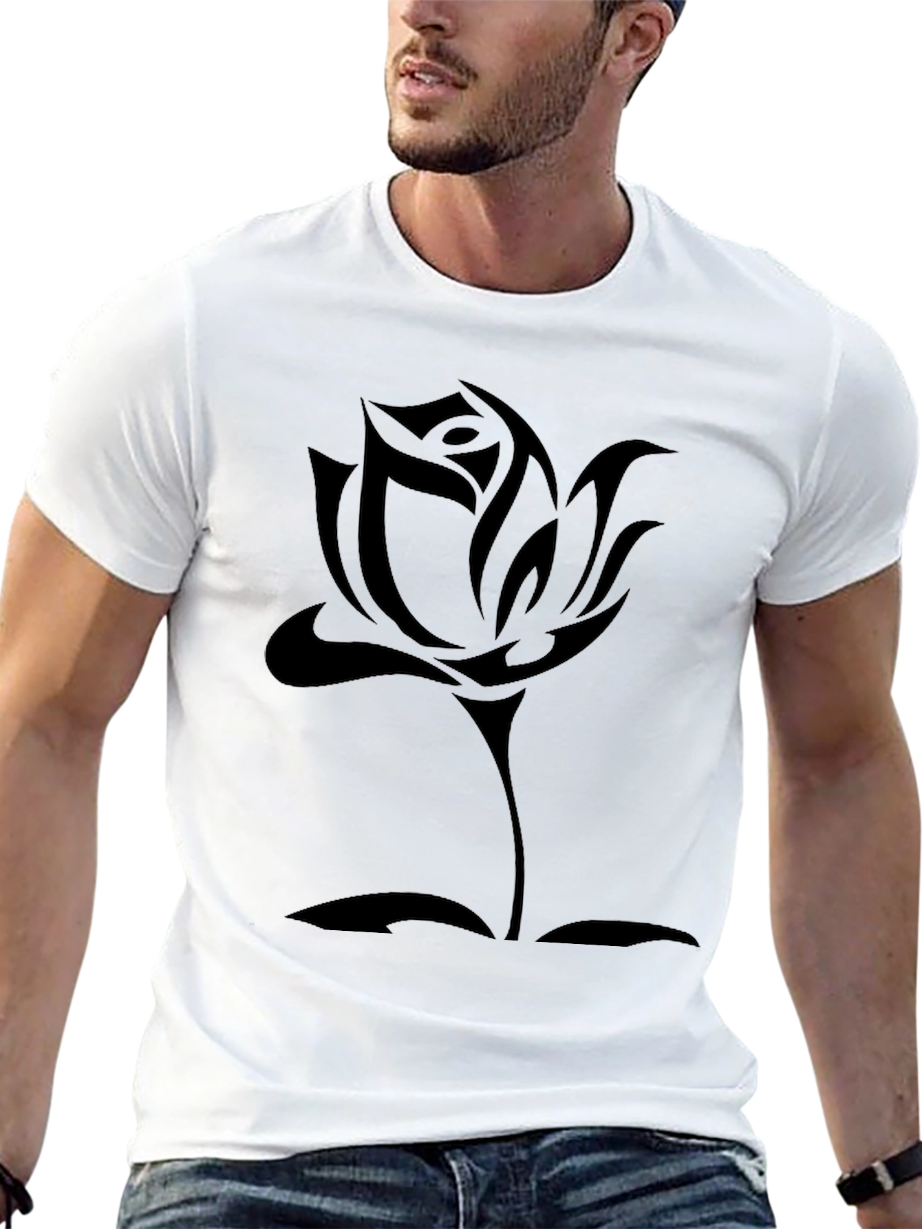 Black Black Rose Graphic Tee - Men's Classic Fit view 13