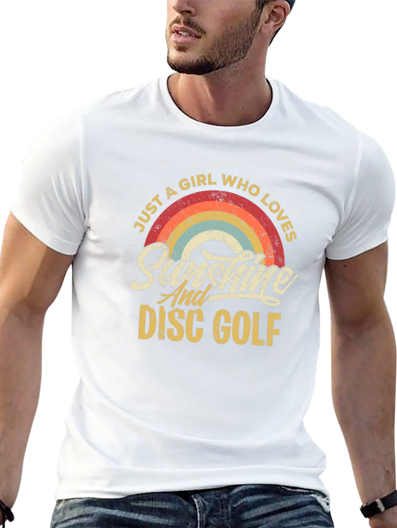 Black Sunshine & Disc Golf Graphic Tee view 13