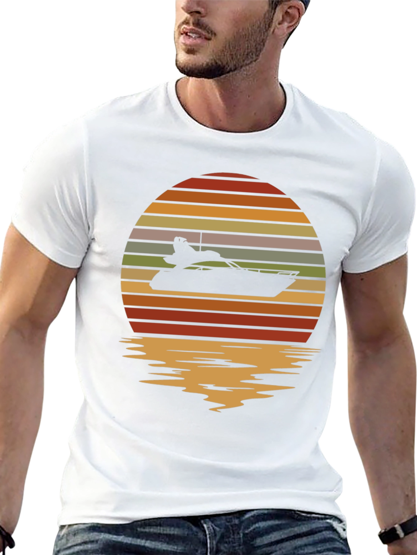 Black Sunset Yacht T-Shirt - Retro Boating Tee view 13