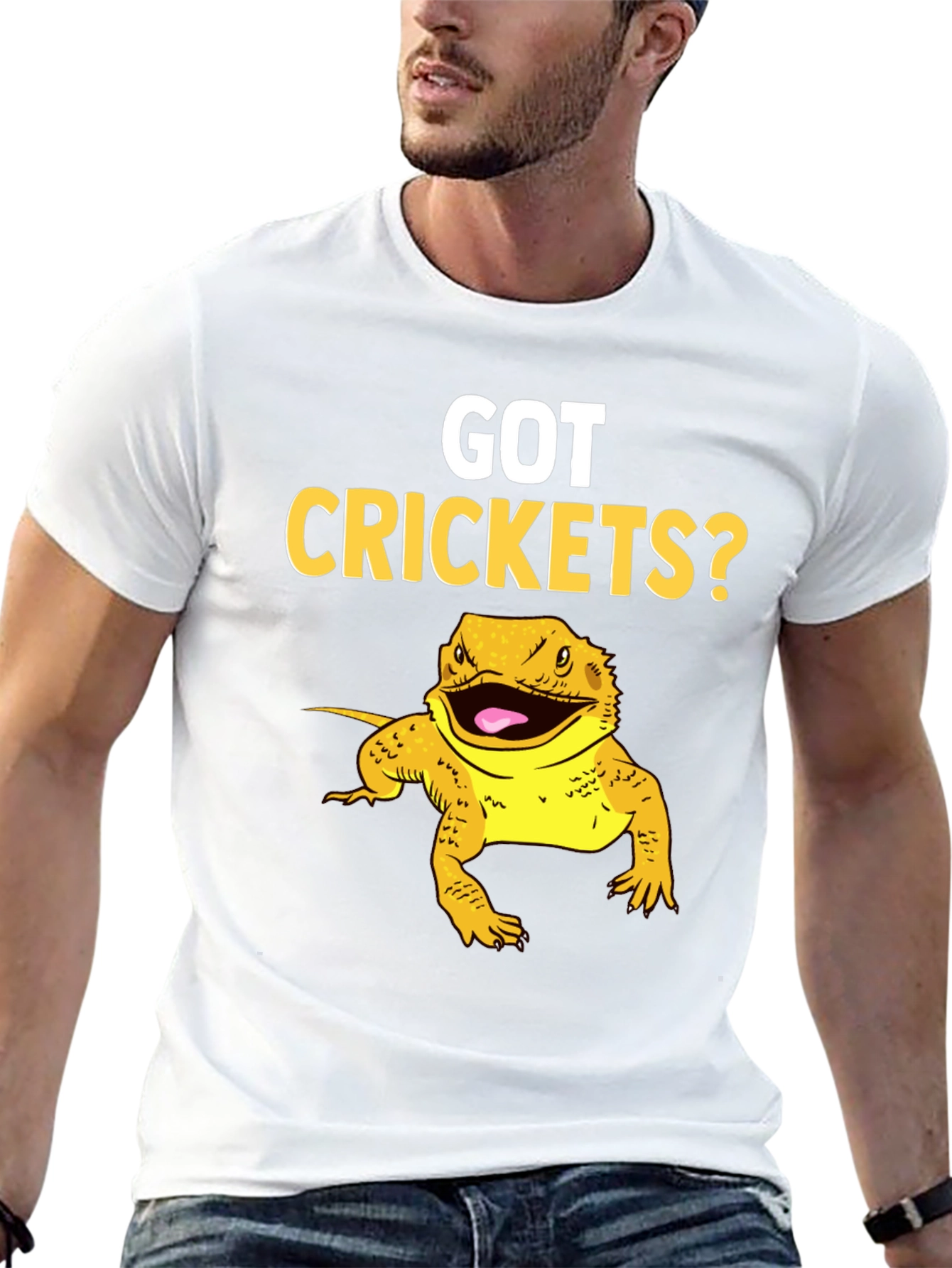 Black Got Crickets? Bearded Dragon Pet T-Shirt view 13