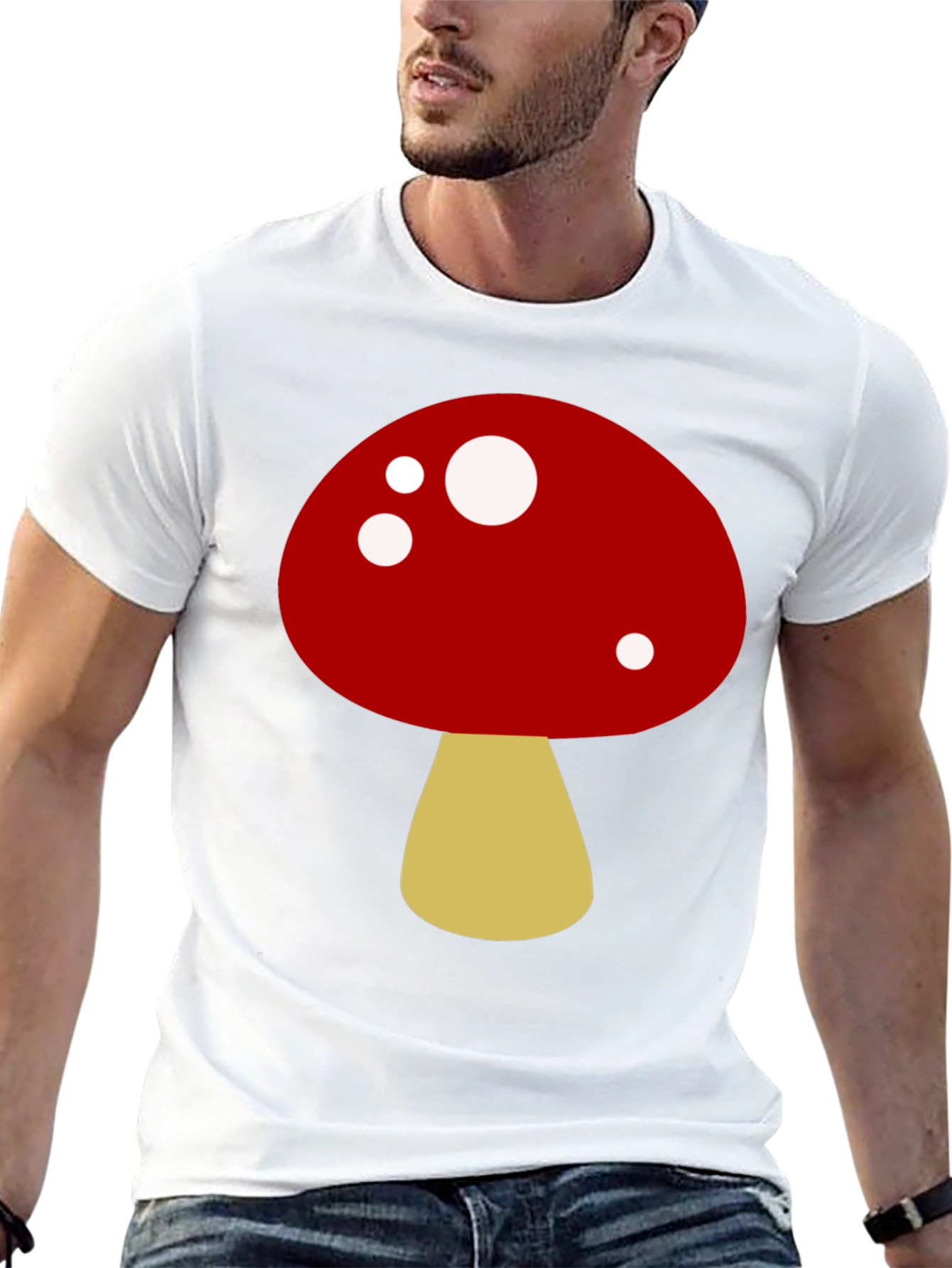 Black Mushroom Graphic Tee - Fun, Casual Style view 13