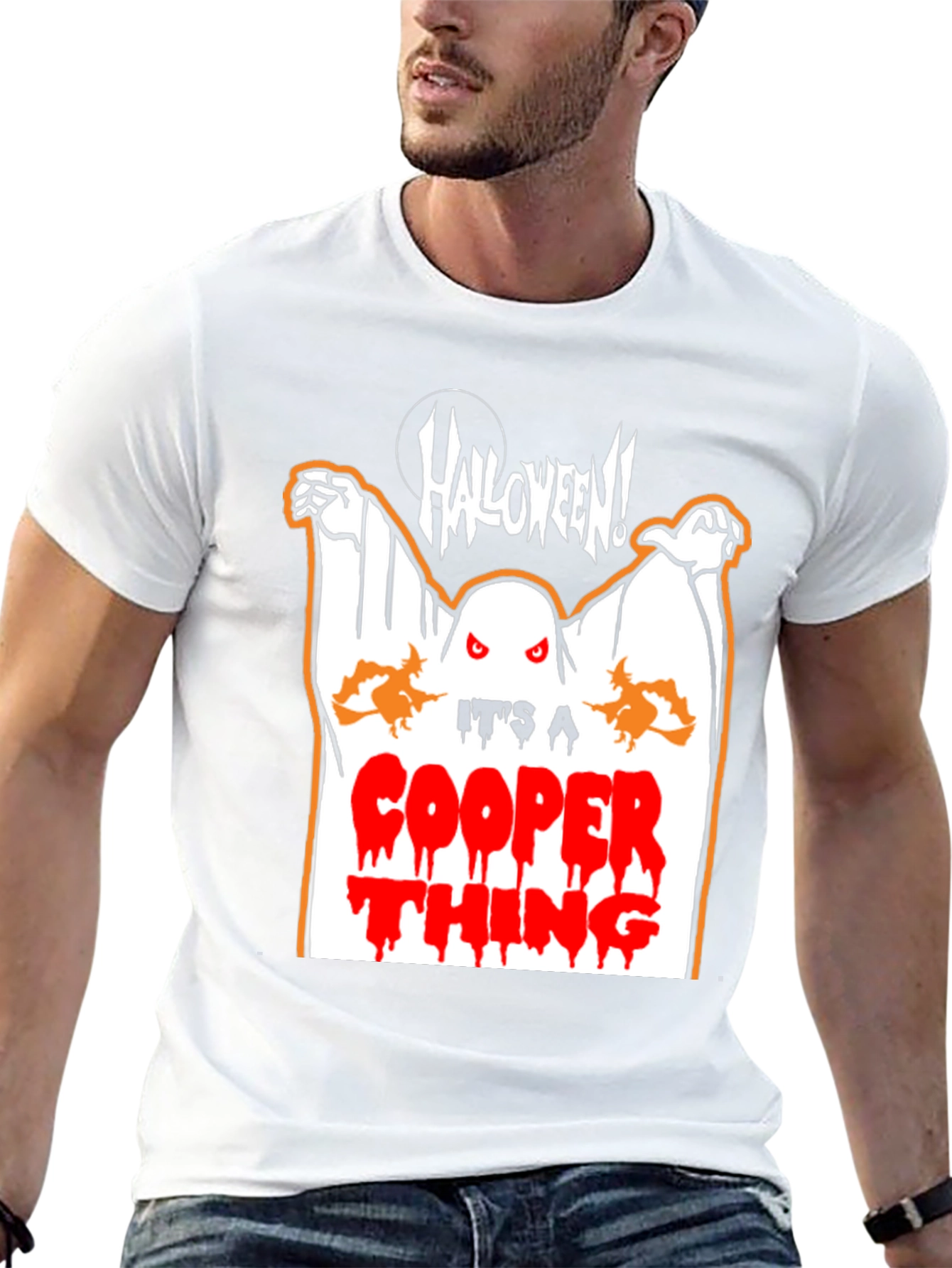Black Halloween Ghost T-Shirt - It's a Cooper Thing! view 13