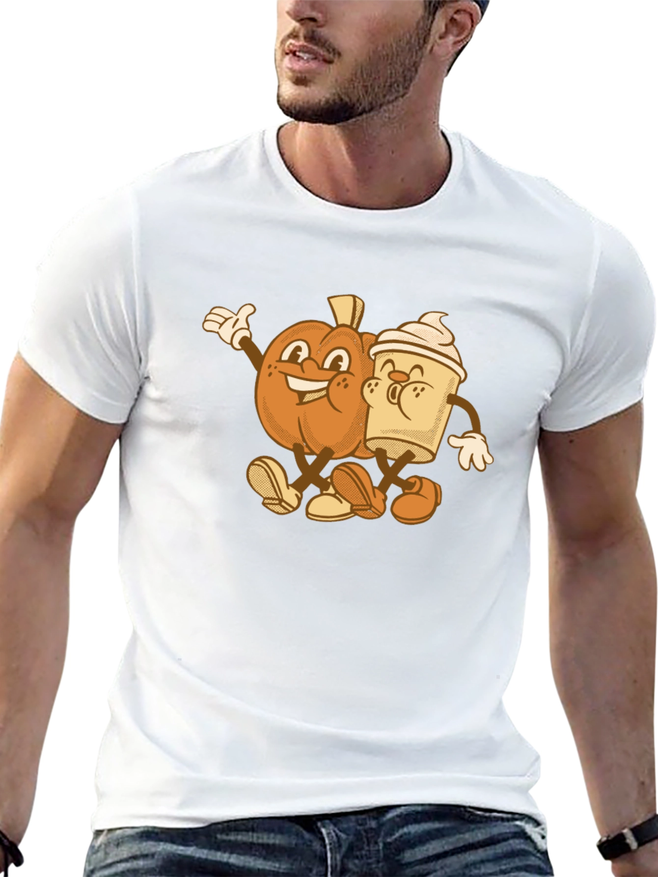 Black Pumpkin Spice Best Friends Graphic T-Shirt view 13