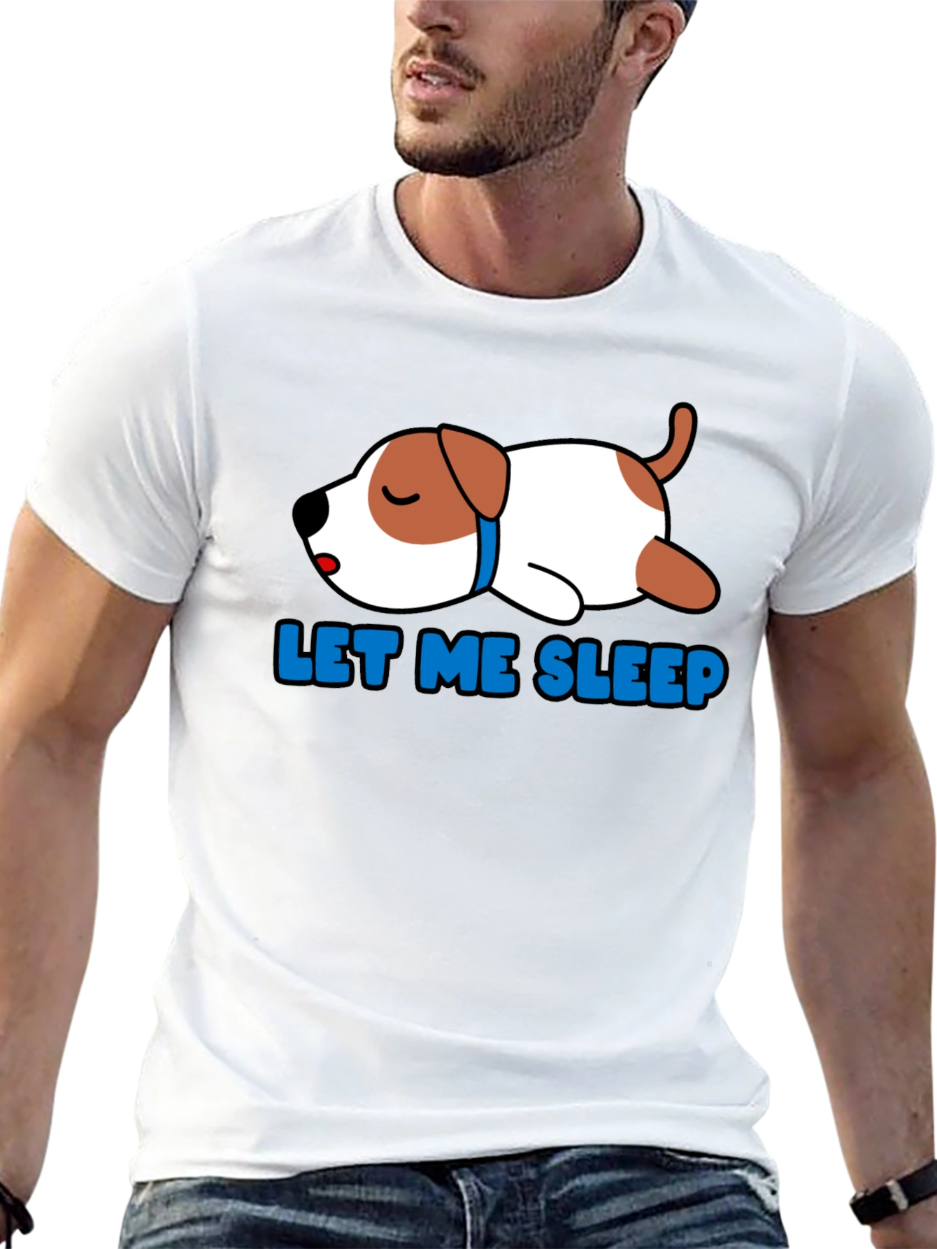 Black Let Me Sleep Dog T-Shirt view 13