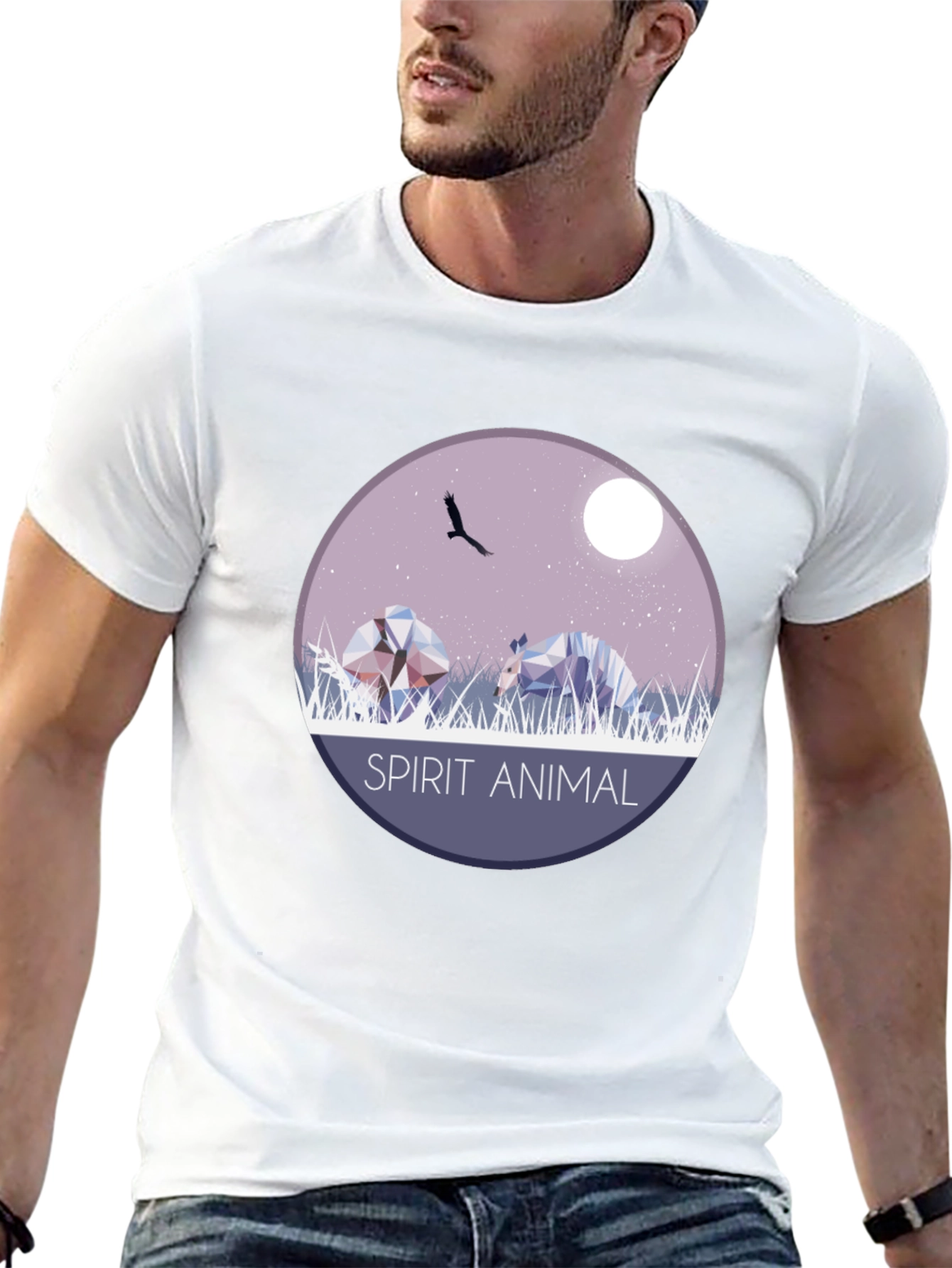 Black Spirit Animal Graphic T-Shirt - Unisex view 13