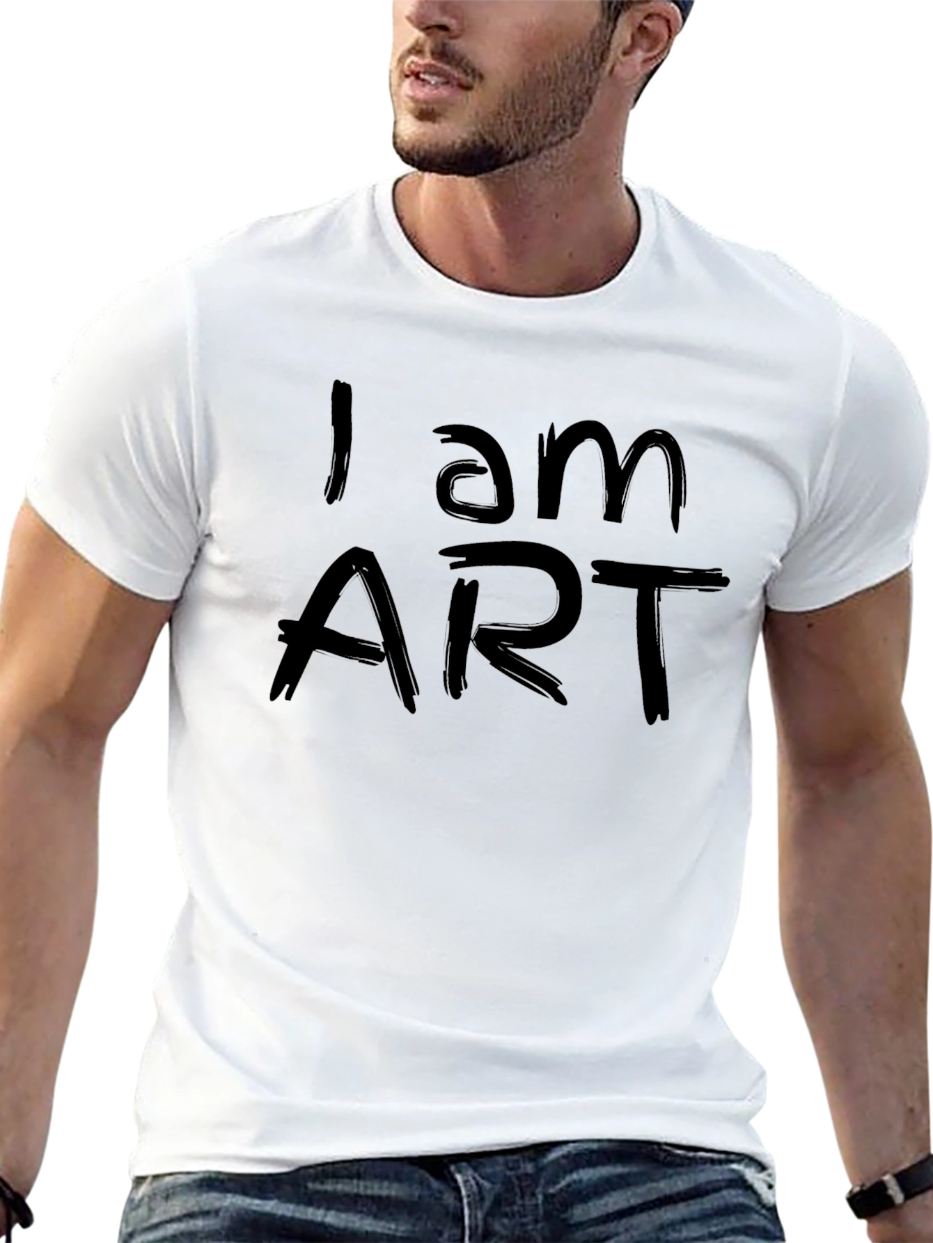 Black I am ART Black Graphic Tee view 13