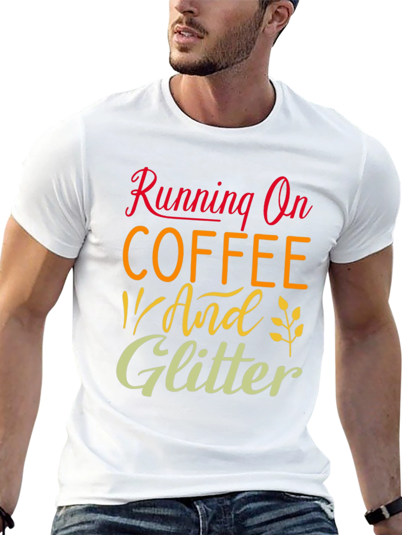 Black Running on Coffee and Glitter T-Shirt view 13