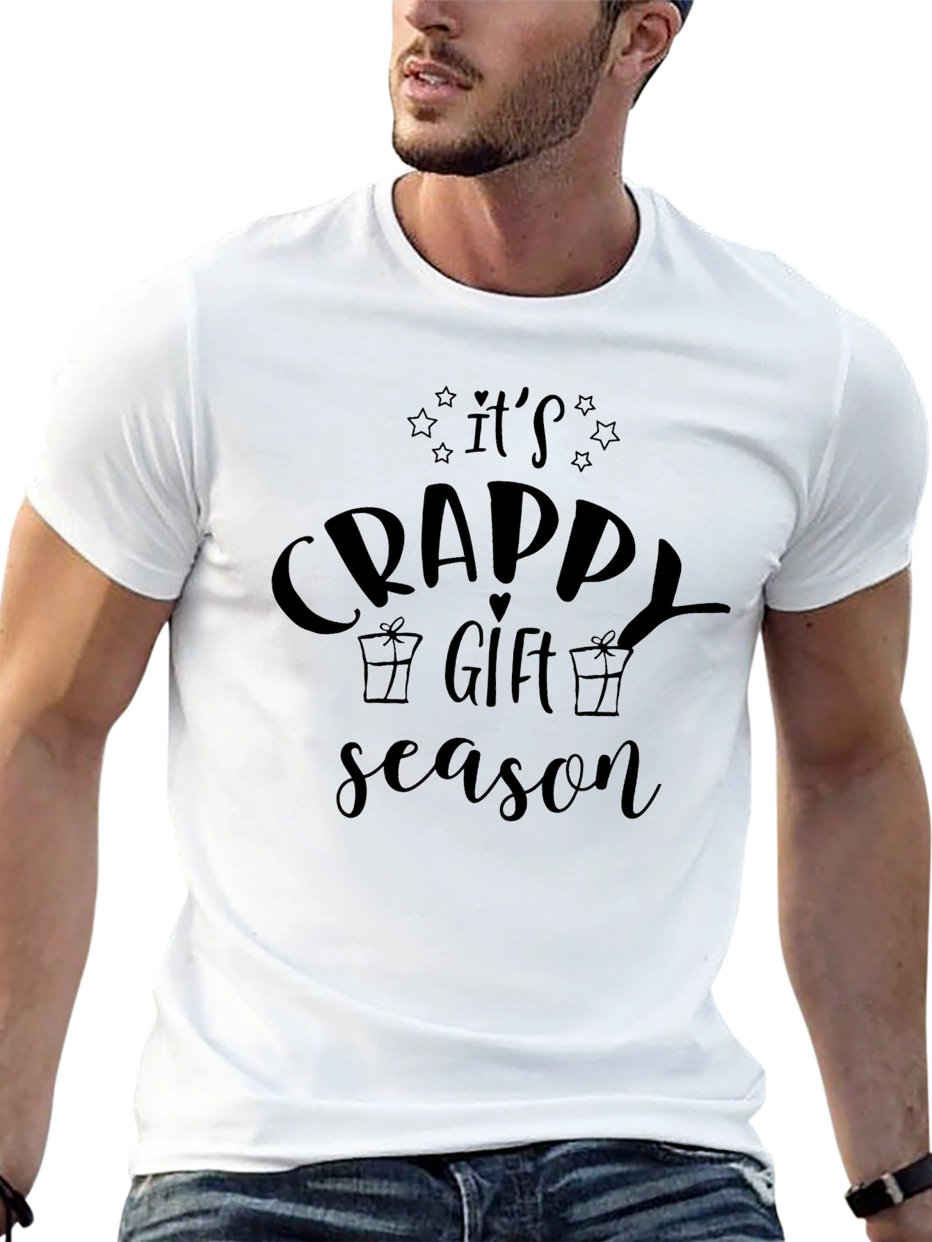 Black It's Crappy Gift Season T-Shirt, Funny Holiday Tee view 13