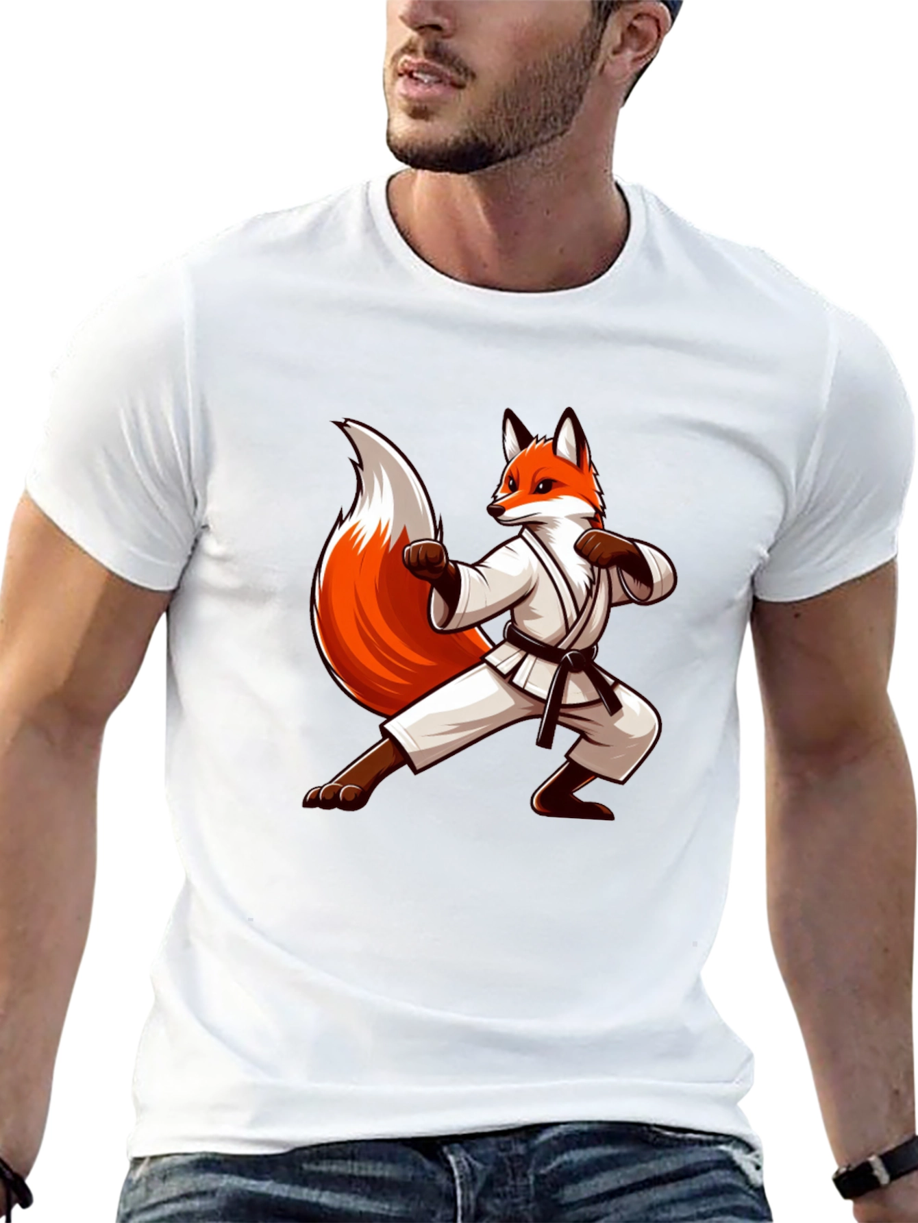 Black Fox Karate T-Shirt - Funny Martial Arts Tee view 13