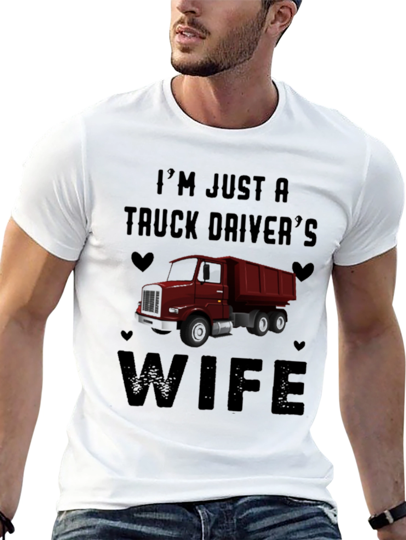 Black Truck Driver's Wife Graphic Tee view 13