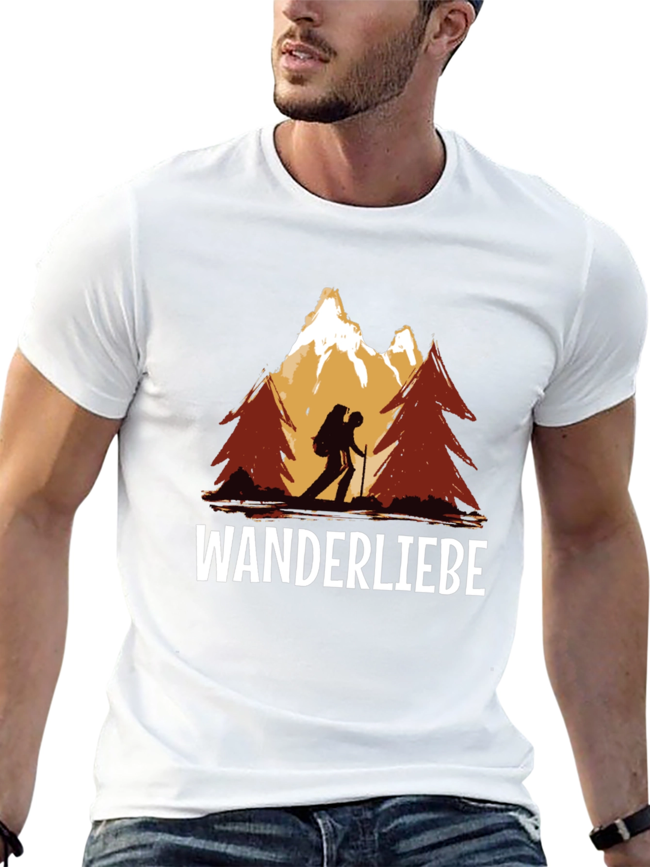 Black Wanderliebe Hiking T-Shirt - Mountain Adventure view 13