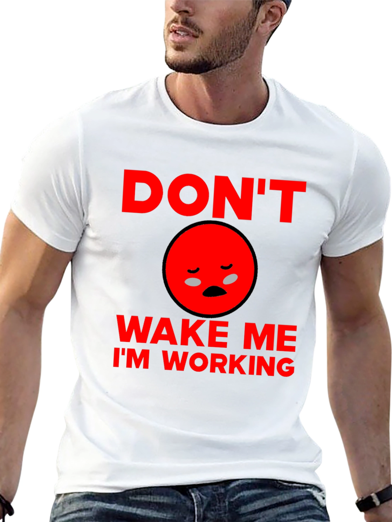 Black Don't Wake Me I'm Working Funny Graphic Tee view 13