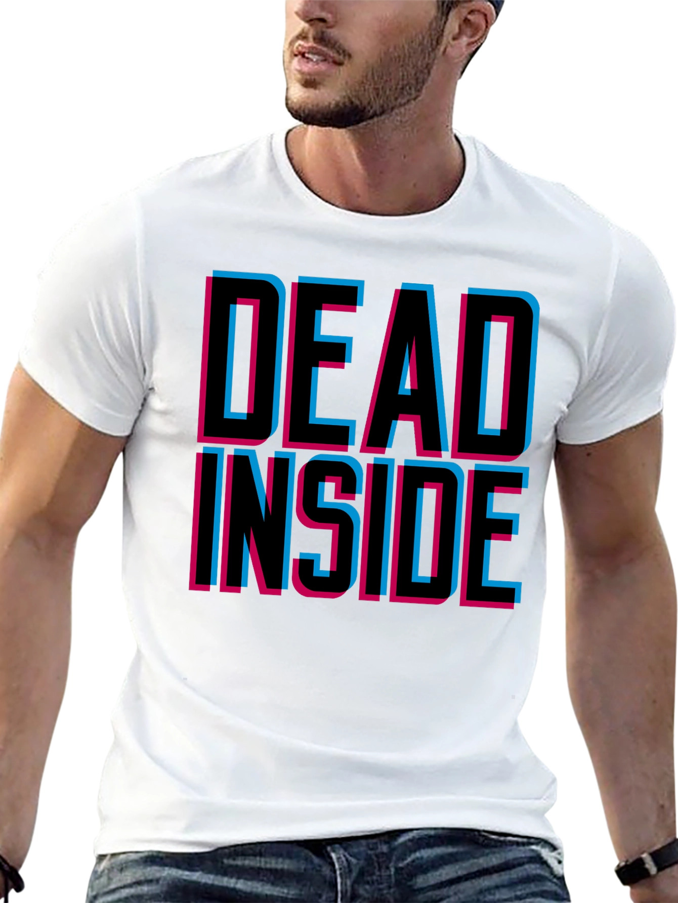 Black Dead Inside Graphic Tee - Trendy Unisex T-Shirt view 13