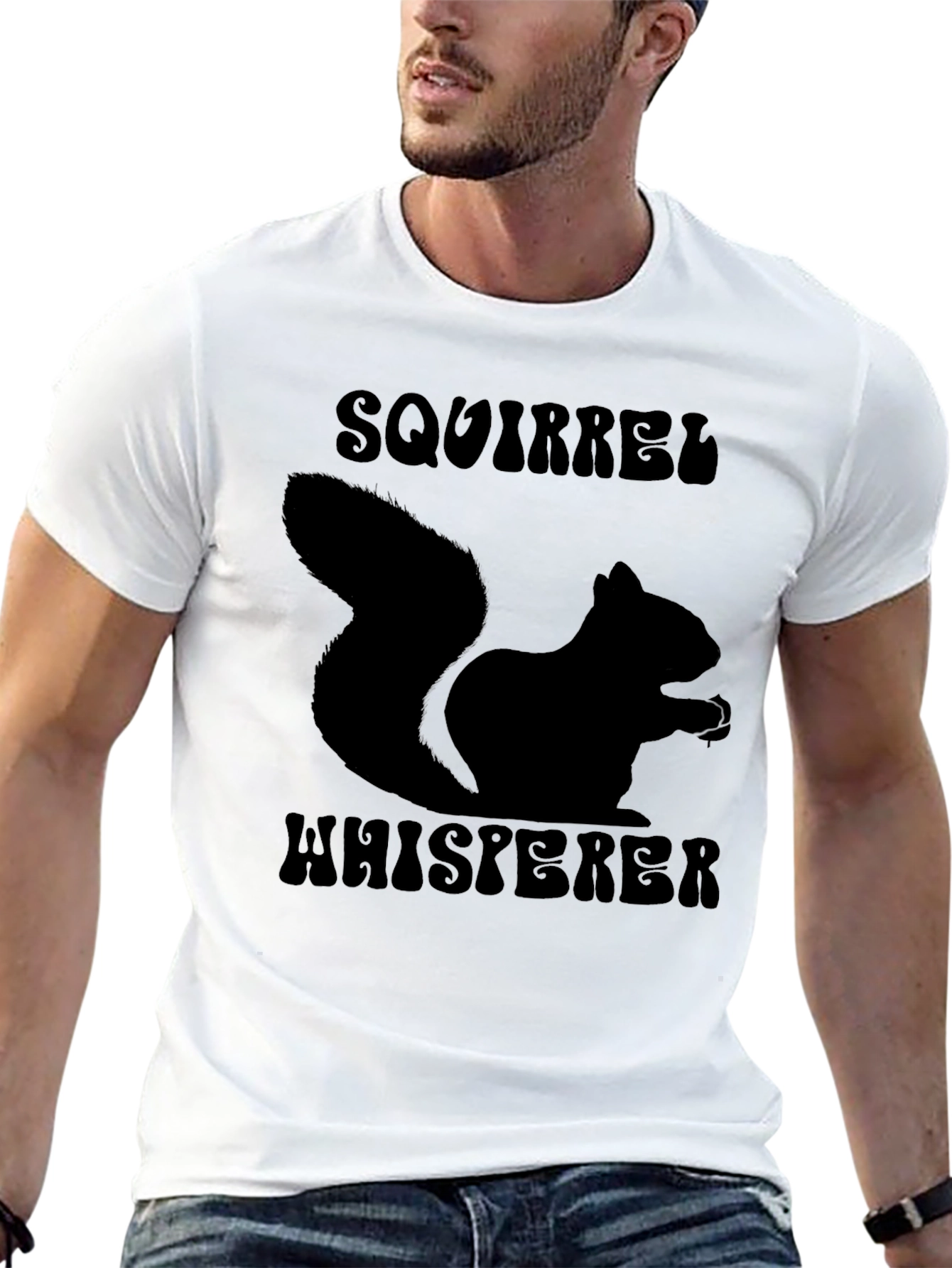 Black Squirrel Whisperer Graphic Tee - Black view 13