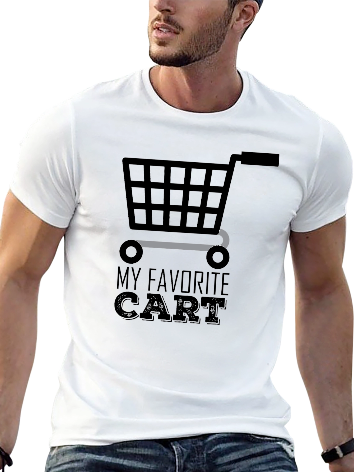 Black My Favorite Cart Graphic Tee - Unisex view 13
