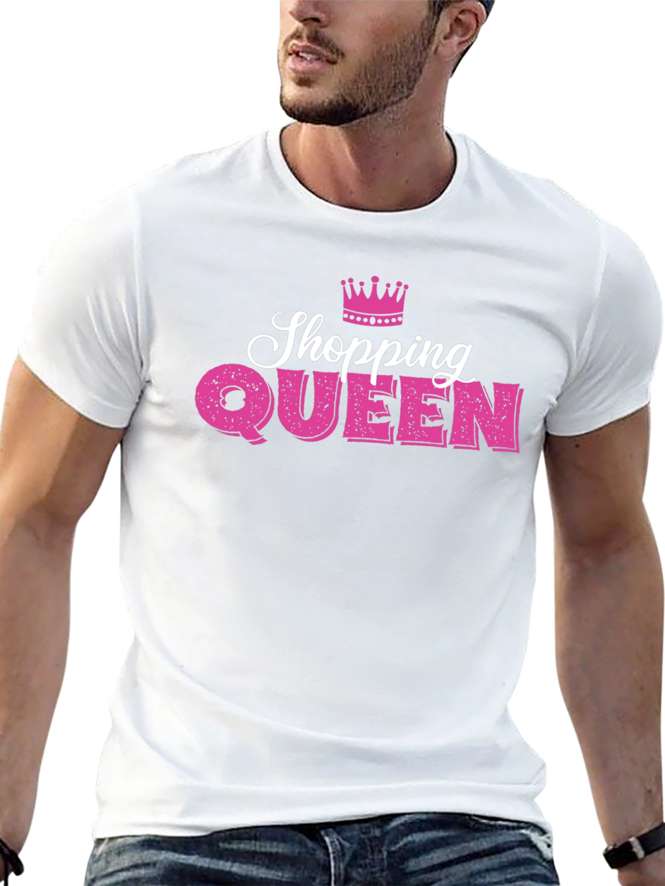 Black Shopping Queen T-Shirt - Stylish & Fun Design view 13