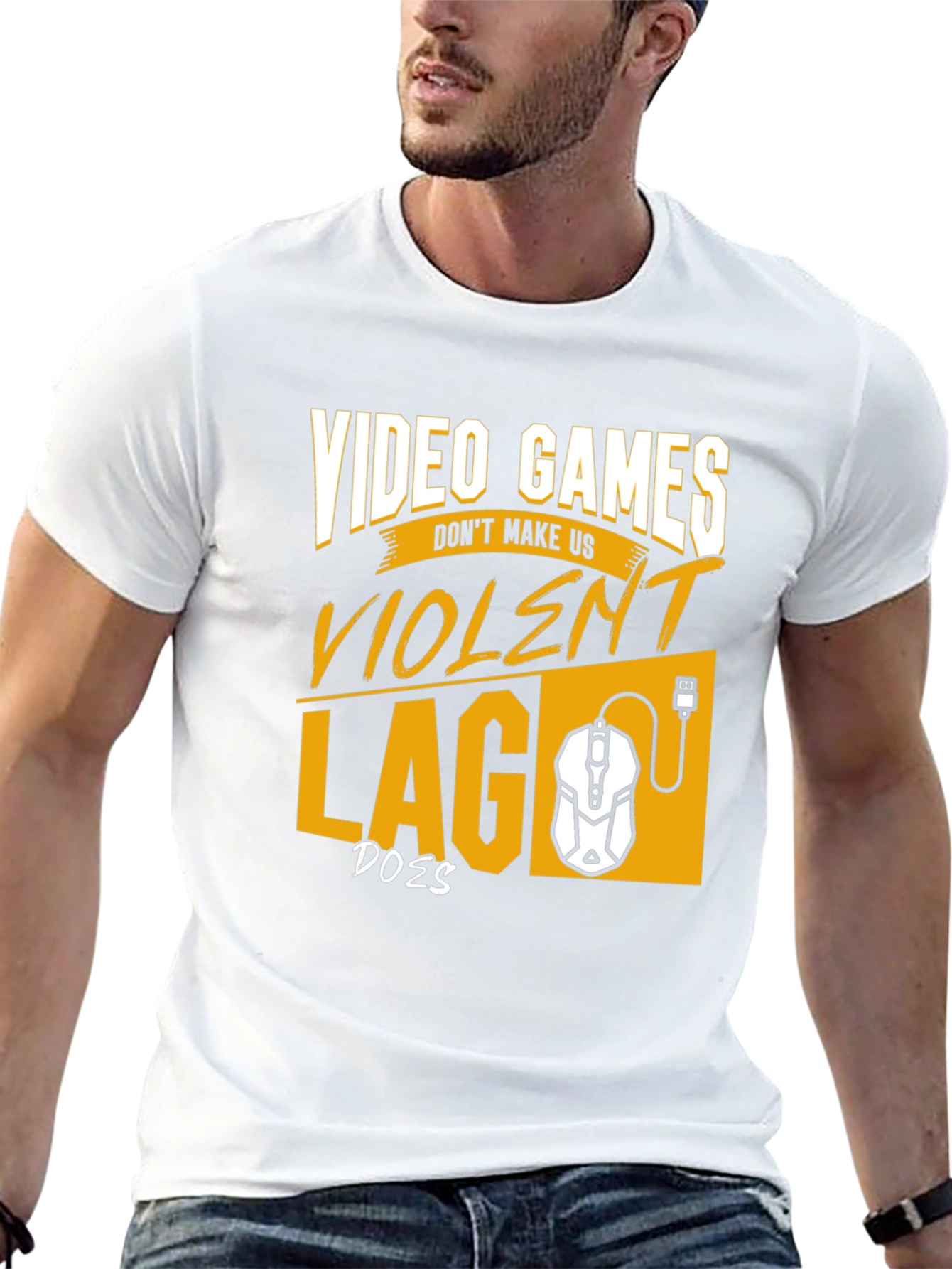 Black Gamer T-Shirt: Video Games Don't Make Us Violent view 13