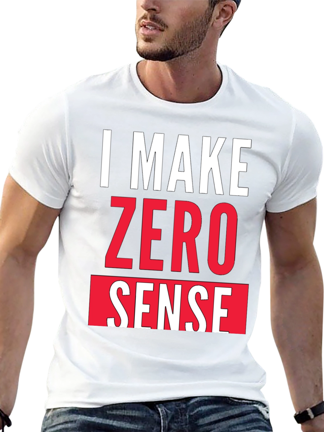 Black I Make Zero Sense Funny Graphic T-Shirt view 13