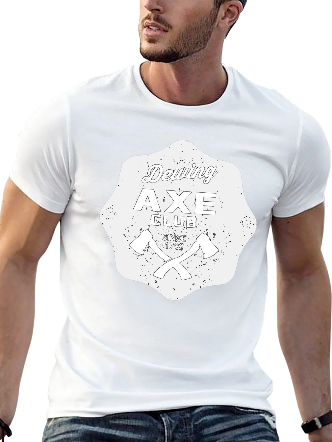 Black Dewing Axe Club Black Graphic T-Shirt view 13