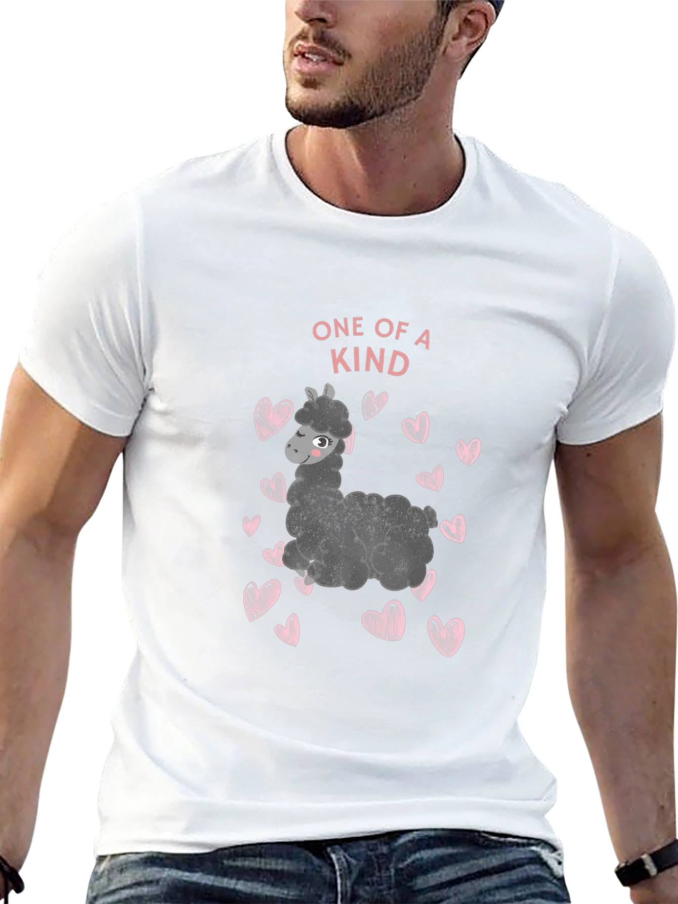 Black One of a Kind Llama T-Shirt view 13