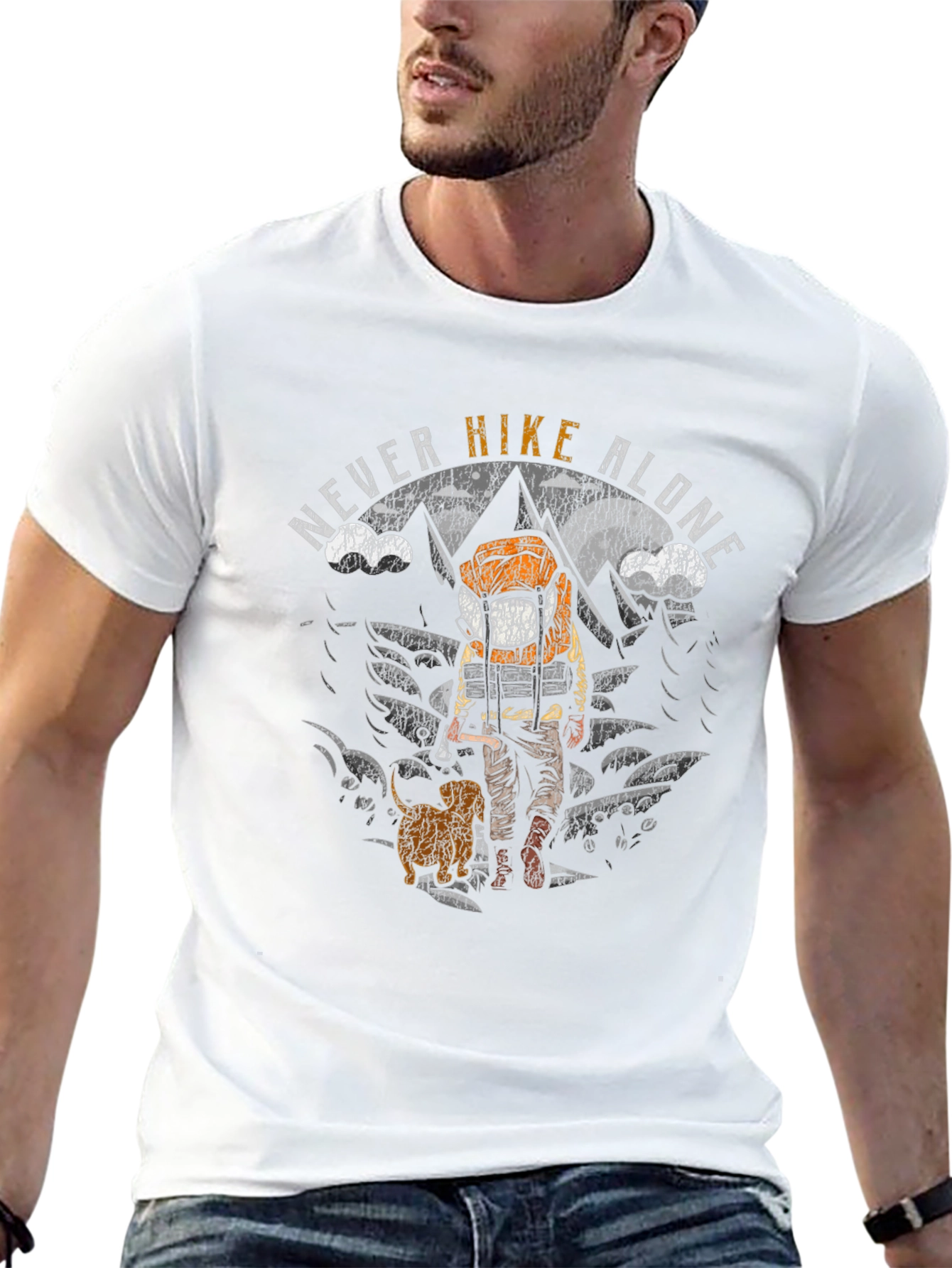 Black Never Hike Alone Graphic T-Shirt view 13