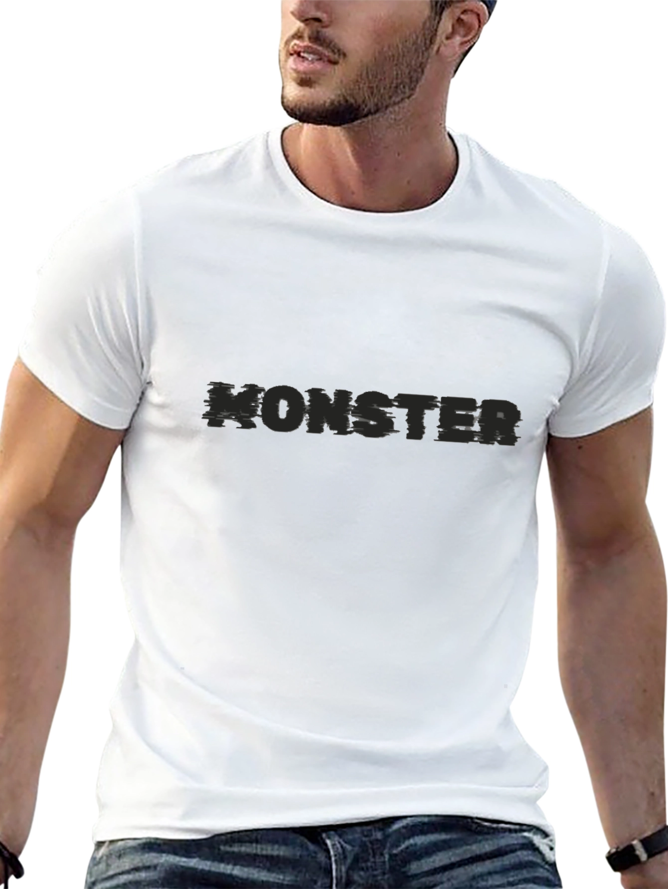 Black Monster Graphic Black T-Shirt view 13
