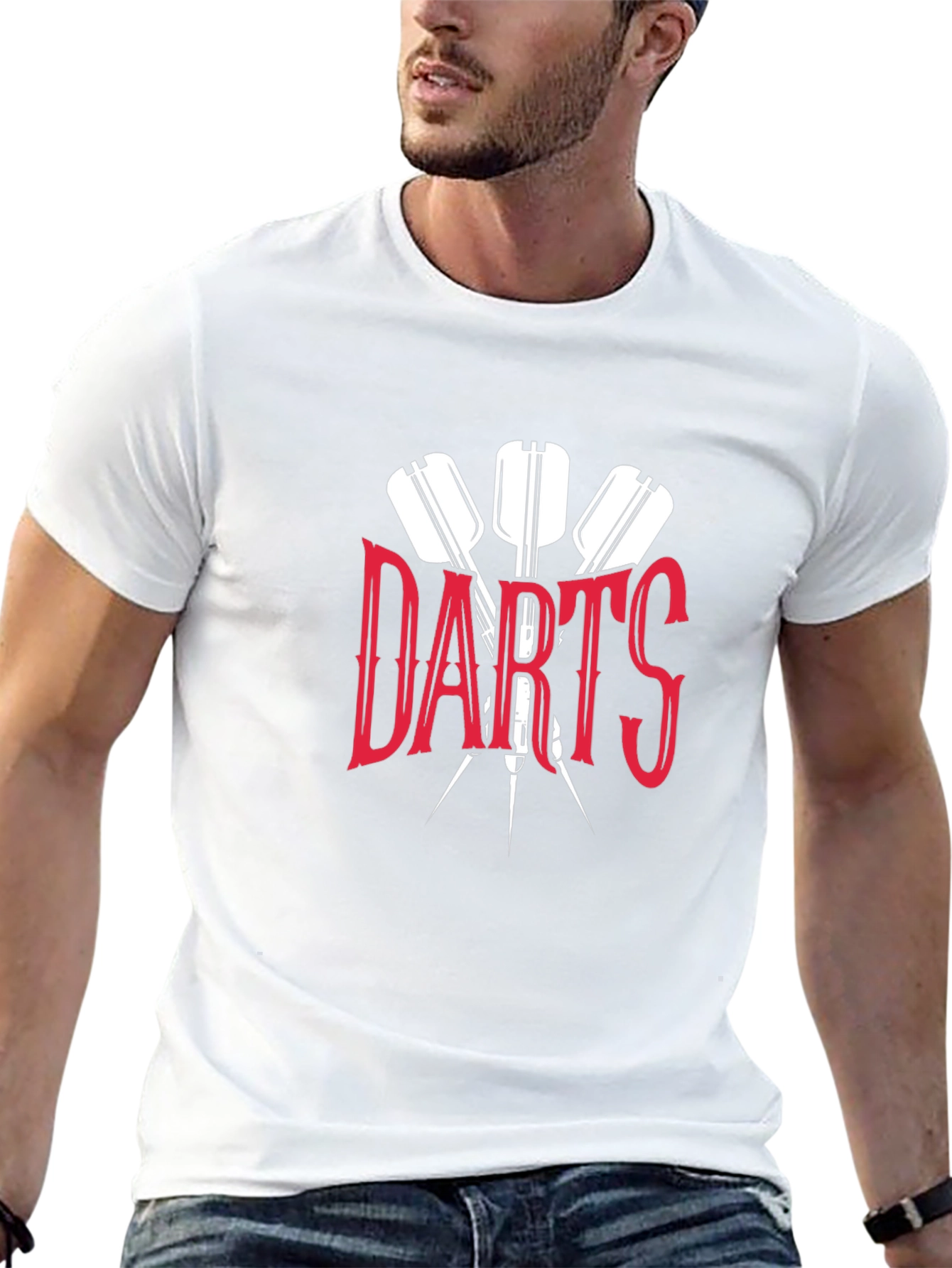 Black Darts Graphic T-Shirt - Black Casual Tee for Dart Players view 13