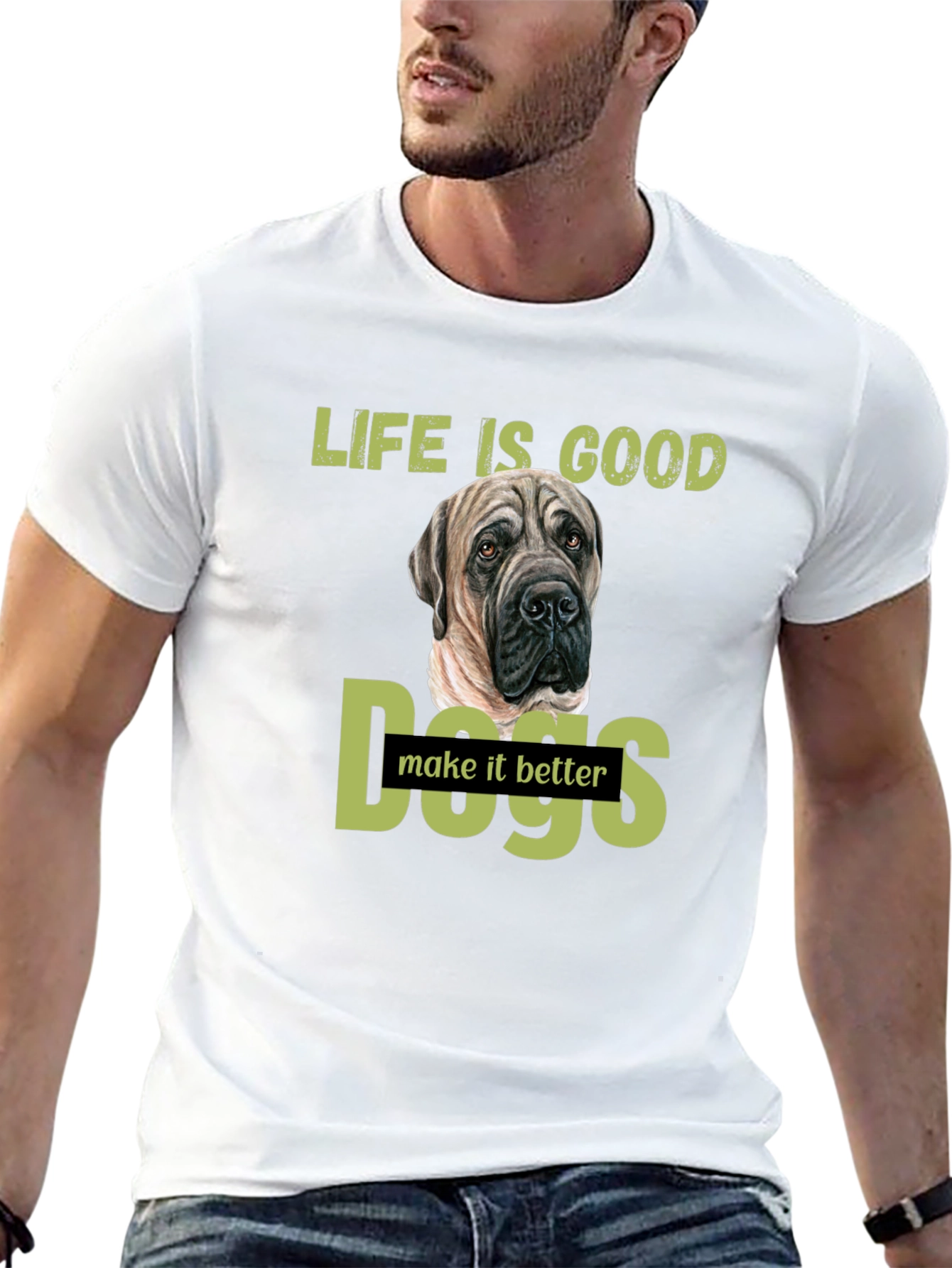 Black Life is Good Dogs Make it Better T-Shirt view 13